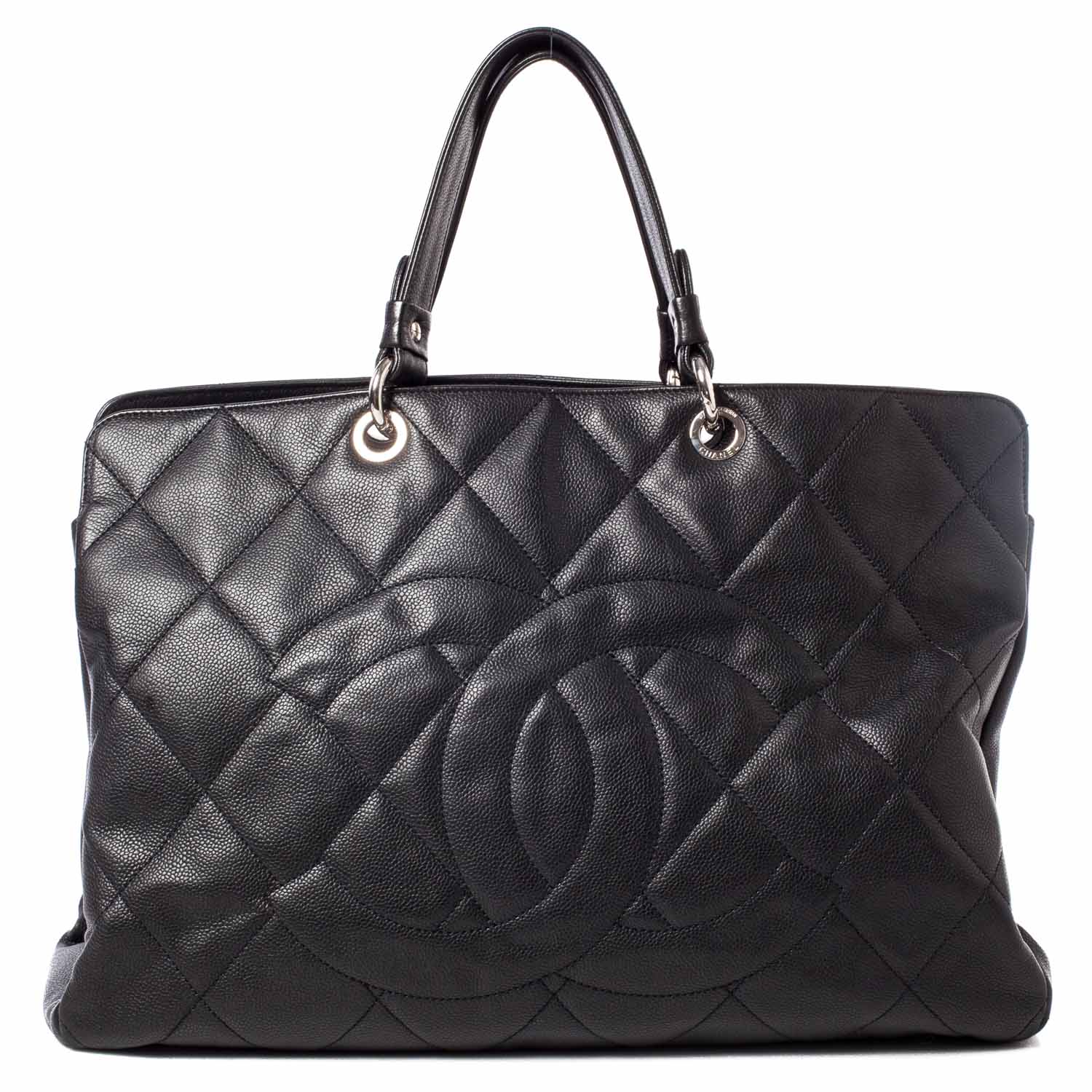 CHANEL Caviar Quilted XL Tote Black 37536
