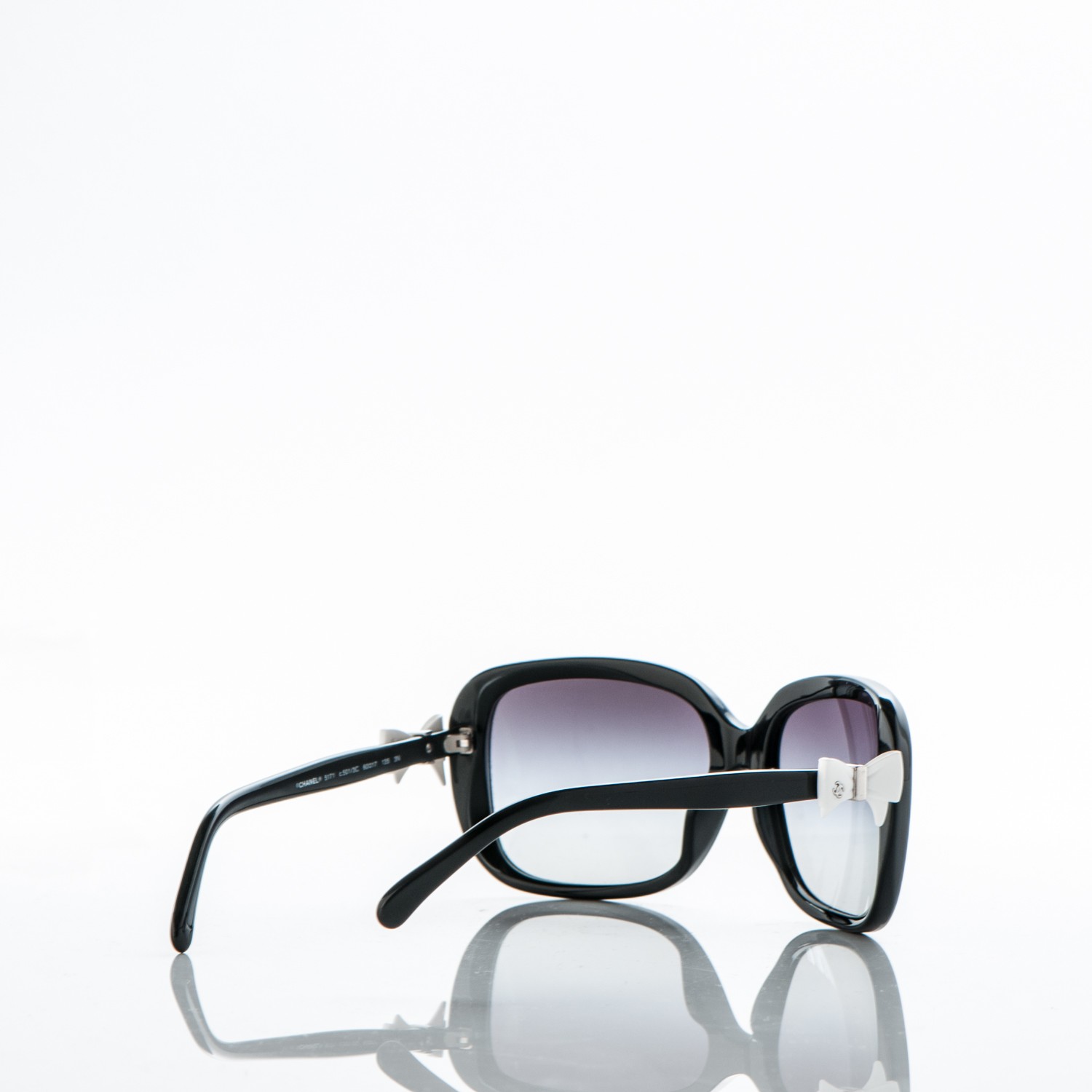 CHANEL CC Bow Sunglasses 5171 Black White 182489