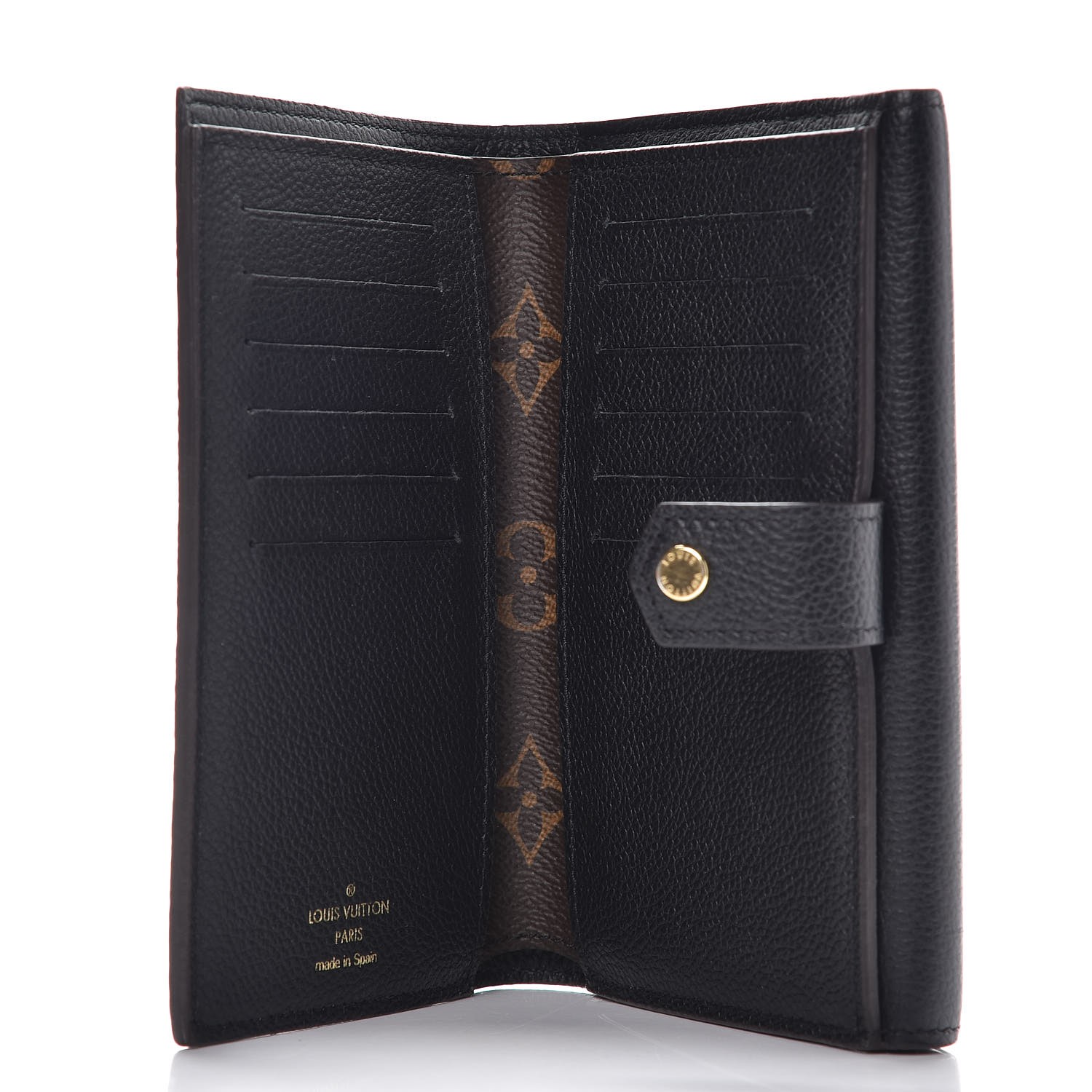 LOUIS VUITTON Monogram Pallas Compact Wallet Noir Black 279725
