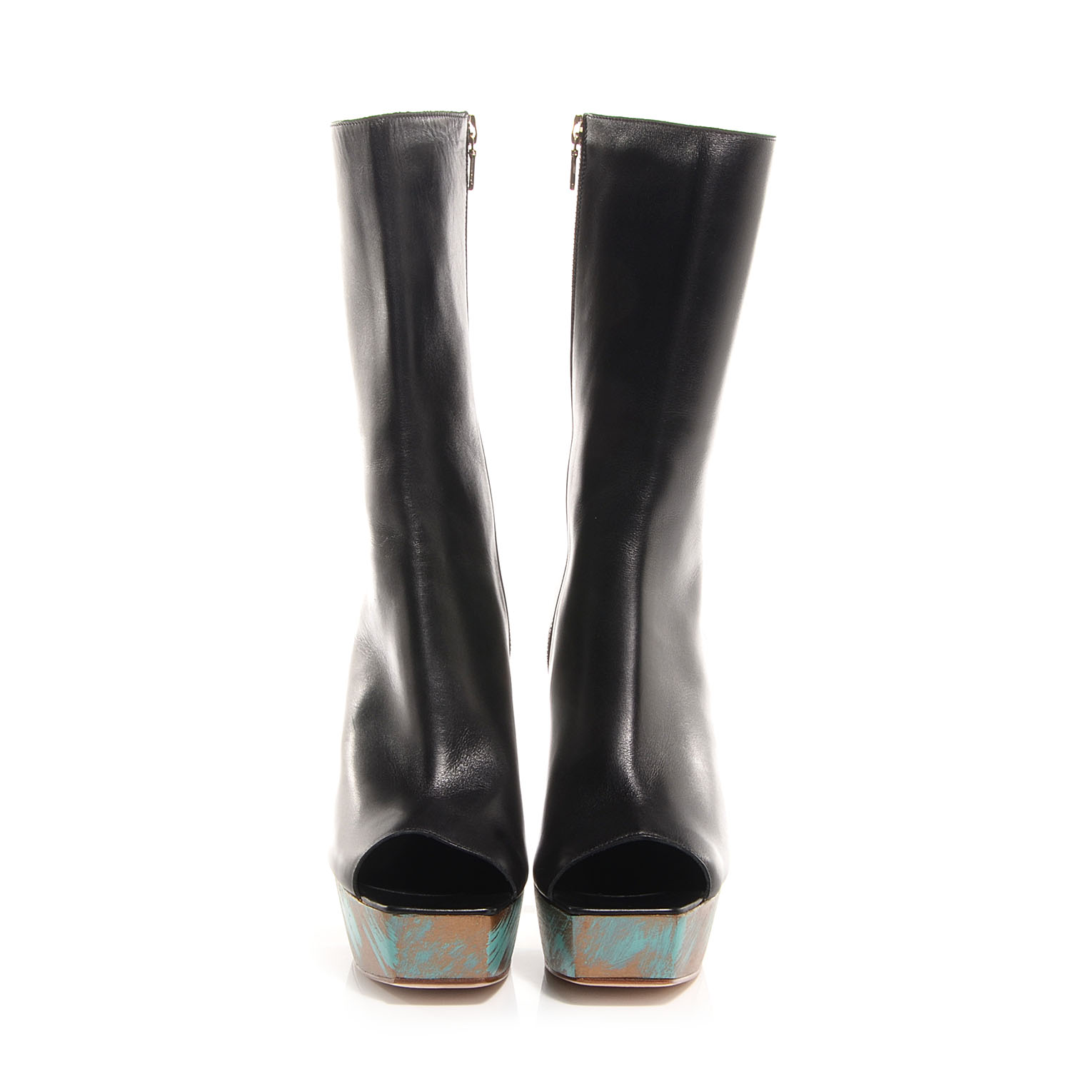 open toe platform boots