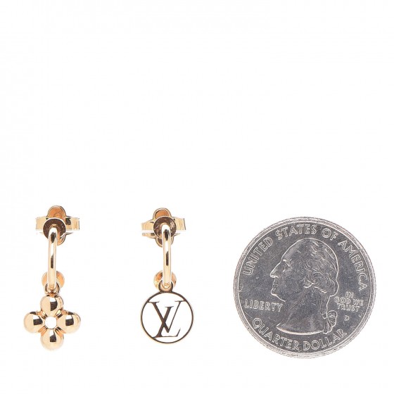 LOUIS VUITTON gold-tone metal BLOOMING Dangle Earrings For Sale at 1stDibs