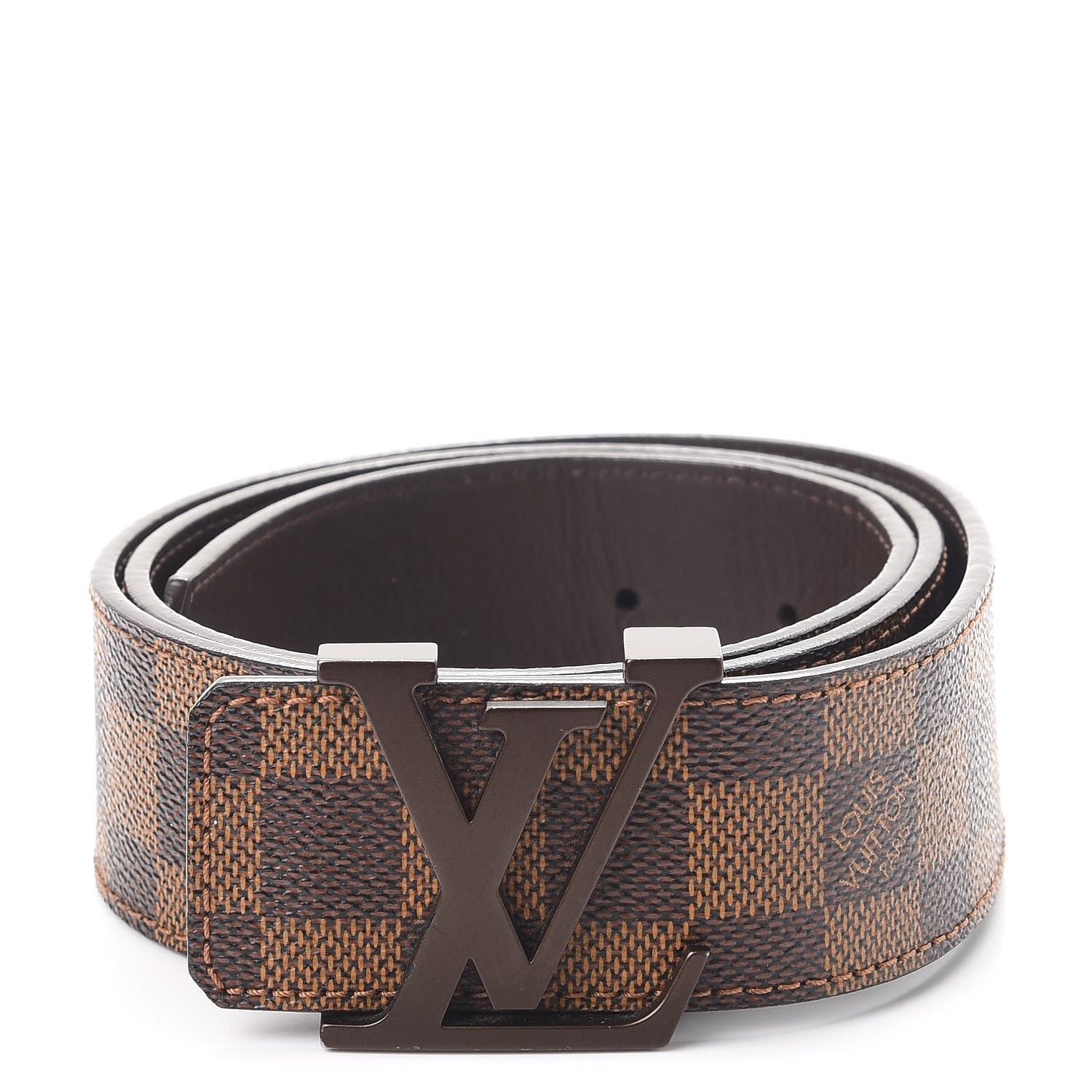 Louis Vuitton - LV Initials 40mm Matte Black Belt - Monogram Canvas - Grey - Size: 110 cm - Luxury