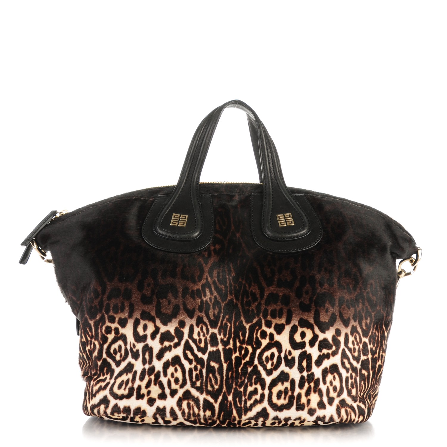 GIVENCHY Calf Hair Leopard Print Medium Nightingale Black 169997 ...