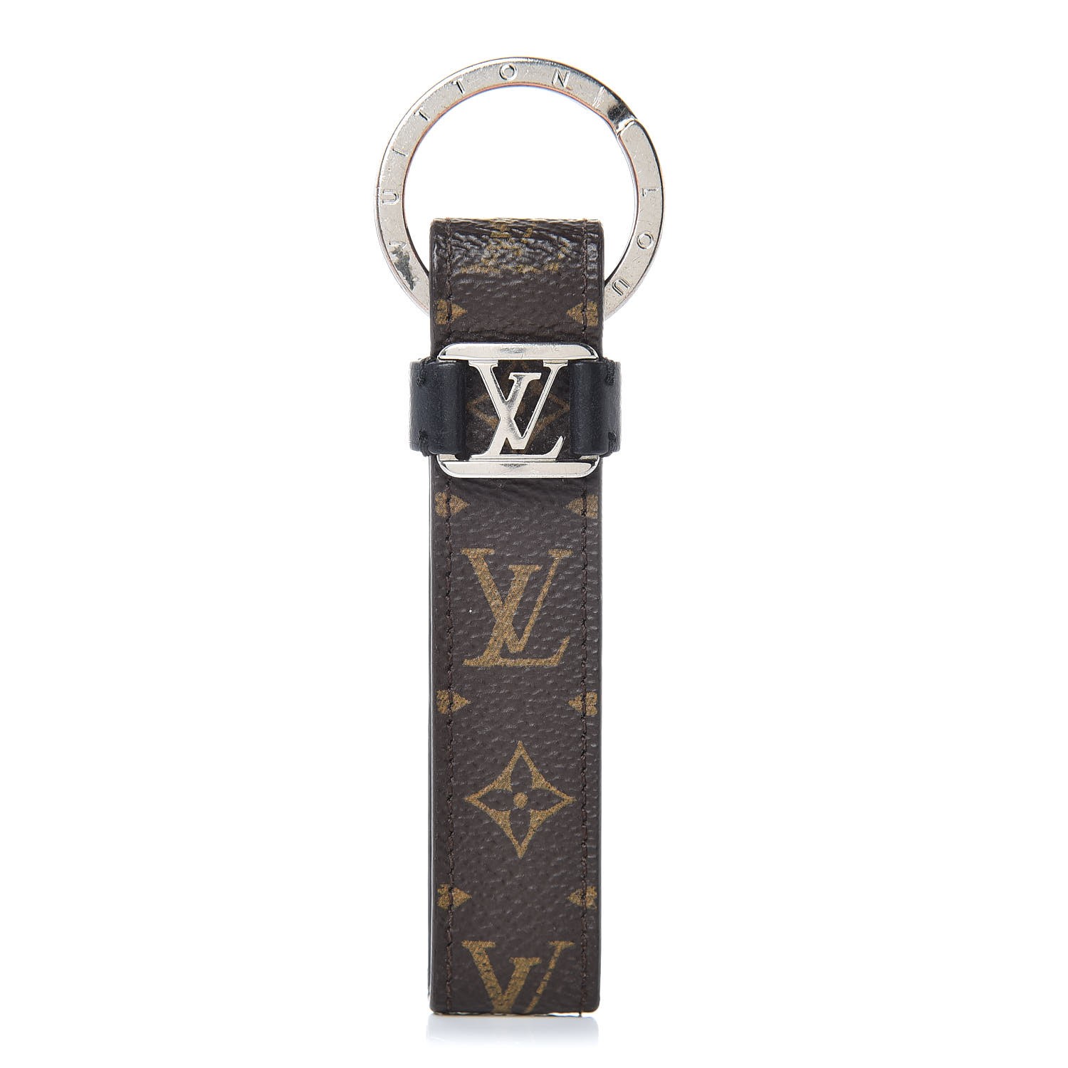 LOUIS VUITTON Monogram LV Dragonne Bag Charm Key Holder 350184