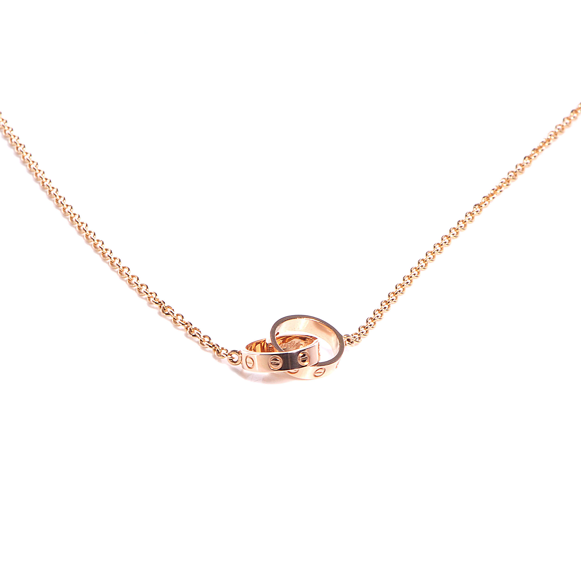 cartier pink gold necklace