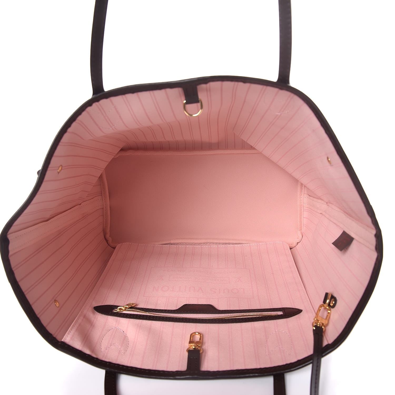louis vuitton neverfull rose ballerine LOUIS VUITTON Damier Ebene Neo Neverfull MM Rose Ballerine 334389