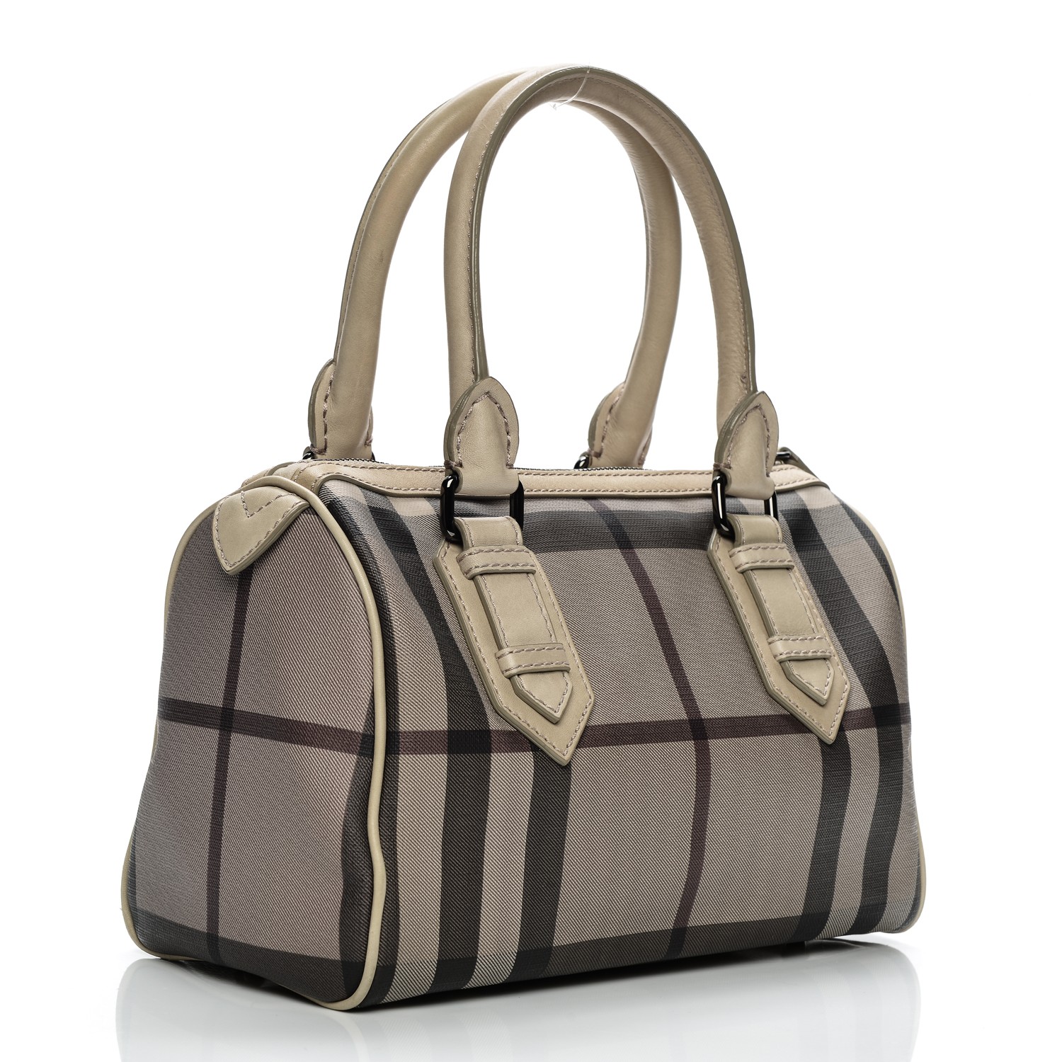 BURBERRY Smoked Check Small Chester Bowling Bag Trench 199894