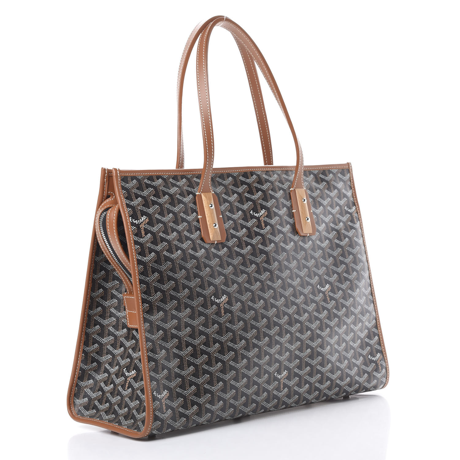 GOYARD Goyardine Marquises Tote Black Gold 596277 | FASHIONPHILE