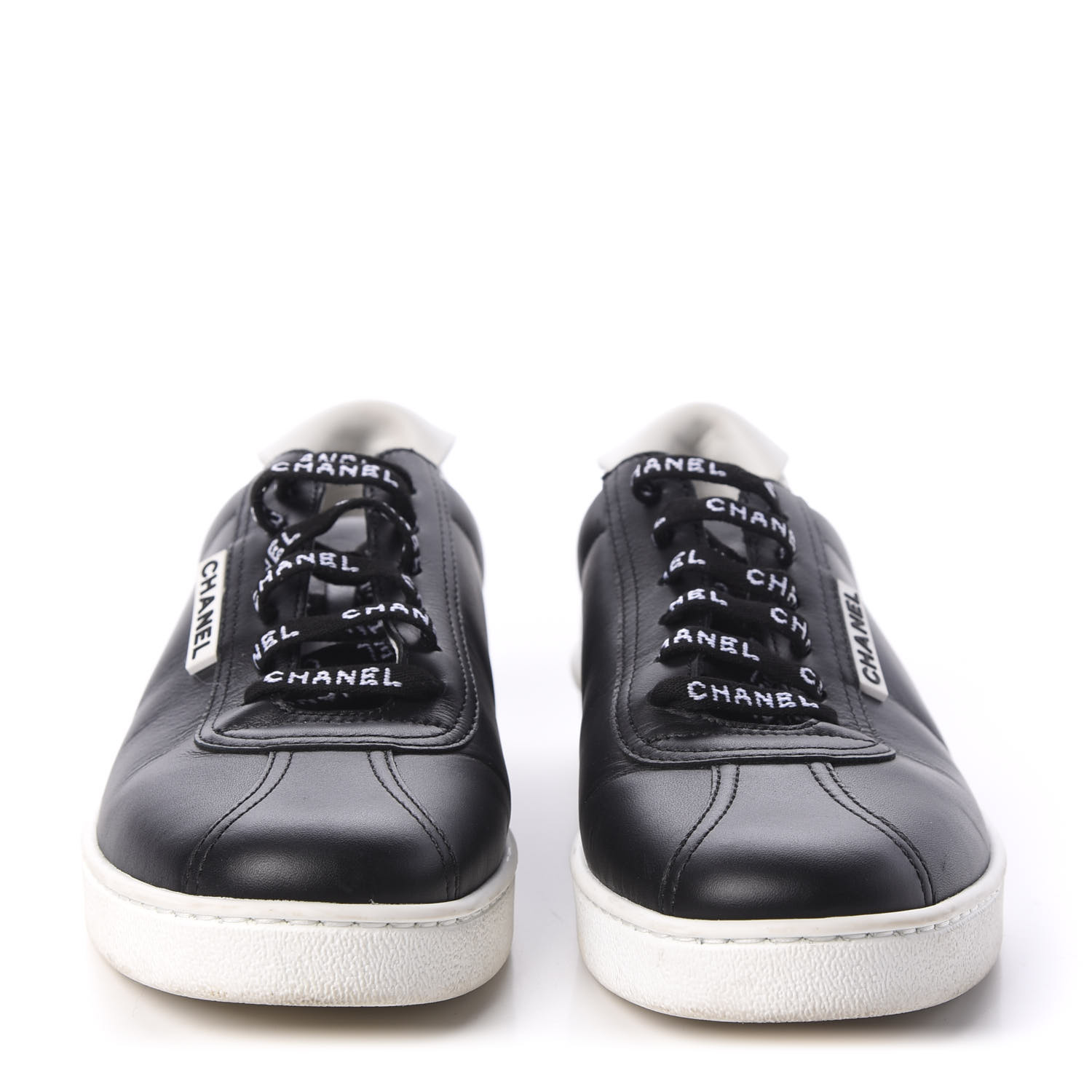 chanel calfskin womens logo sneakers