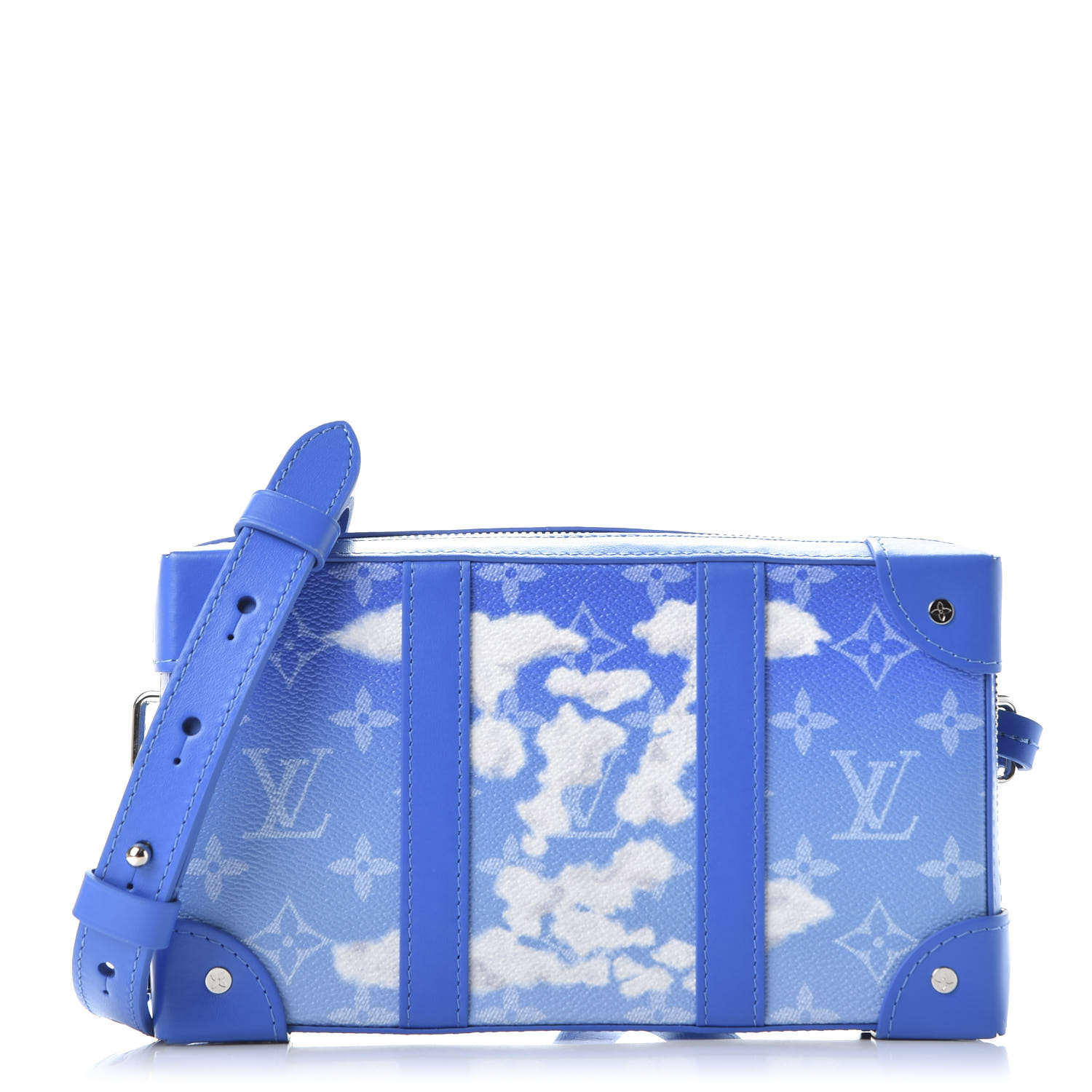 Louis Vuitton LV Shape Clouds Monogram Blue Reversible Belt