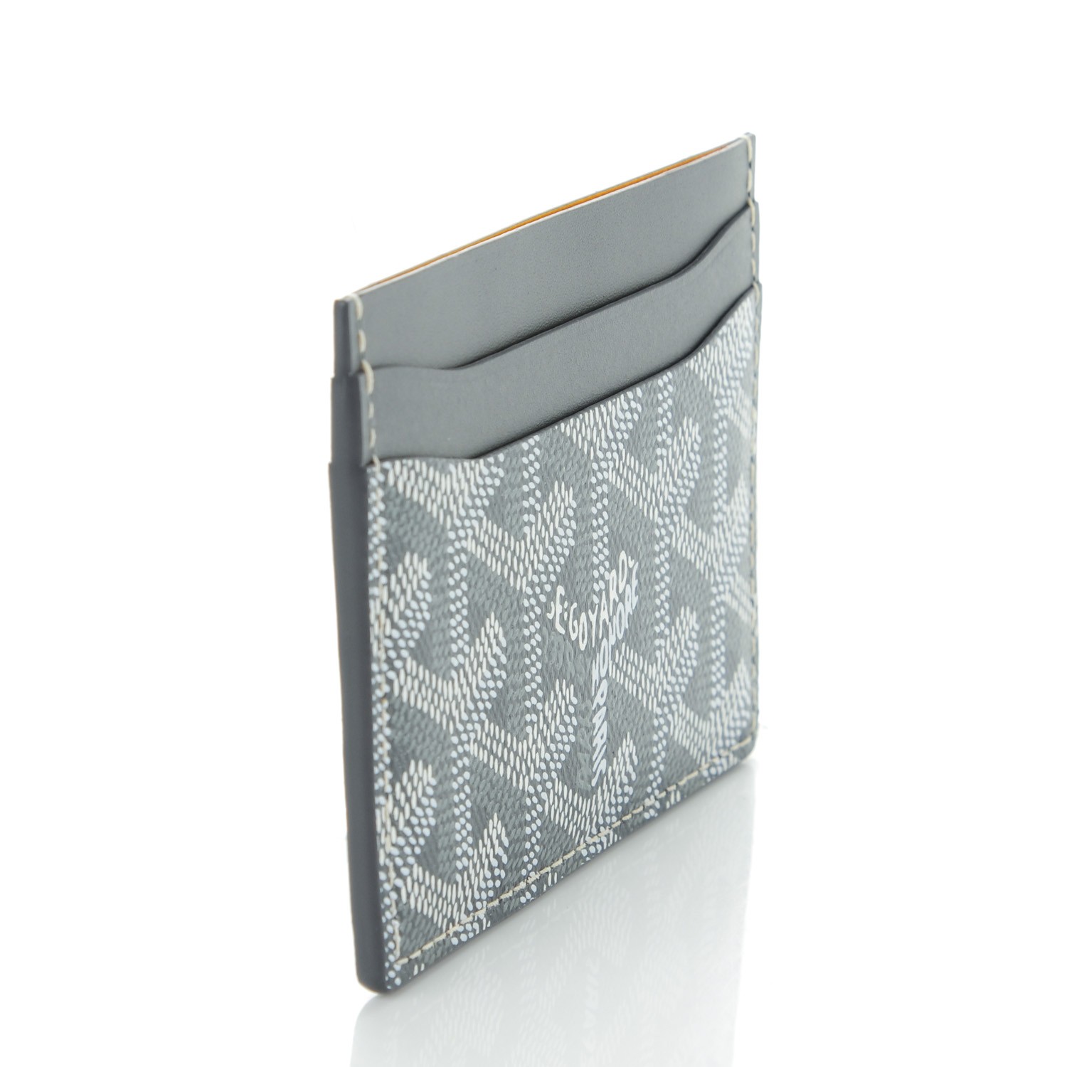 goyard card holder grey
