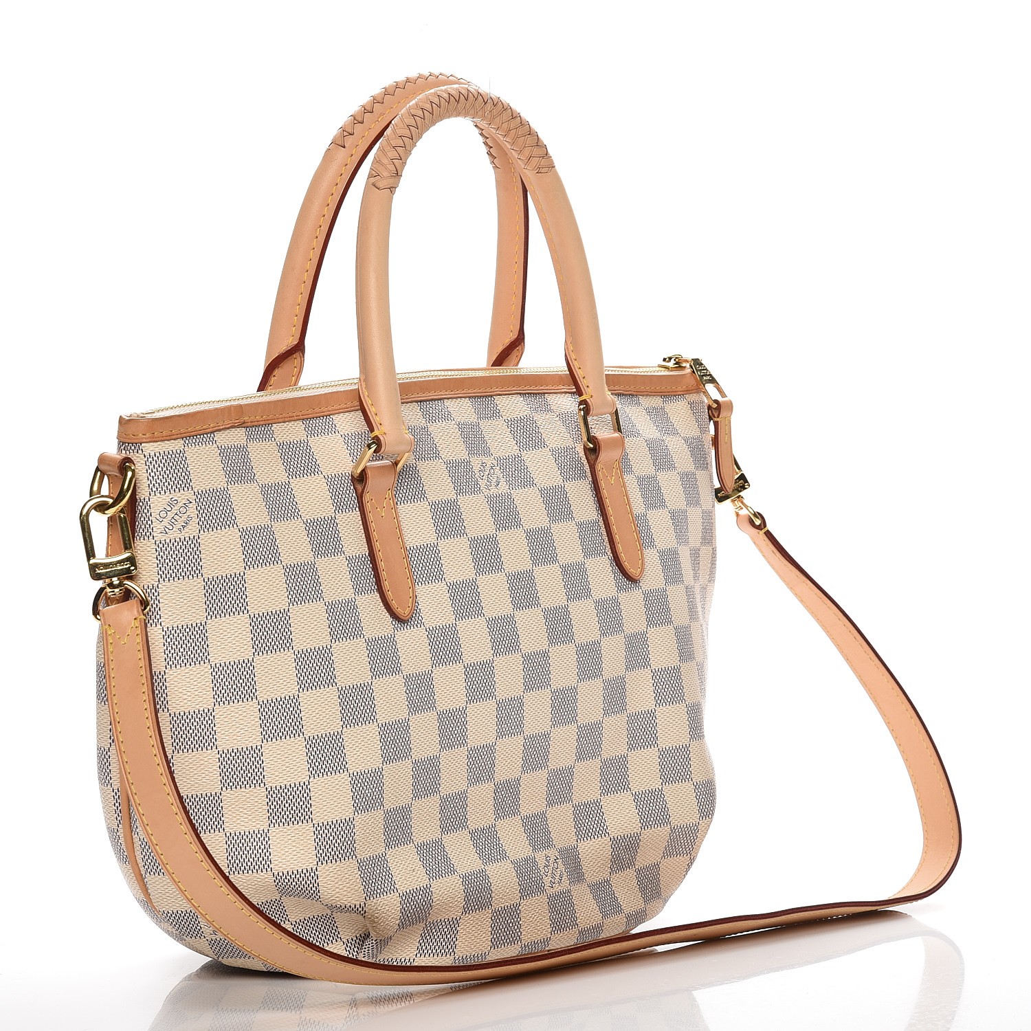 Louis Vuitton, Bags, Louis Vuitton Damier Azur Riviera Mm Shoulder Bag  White Leather
