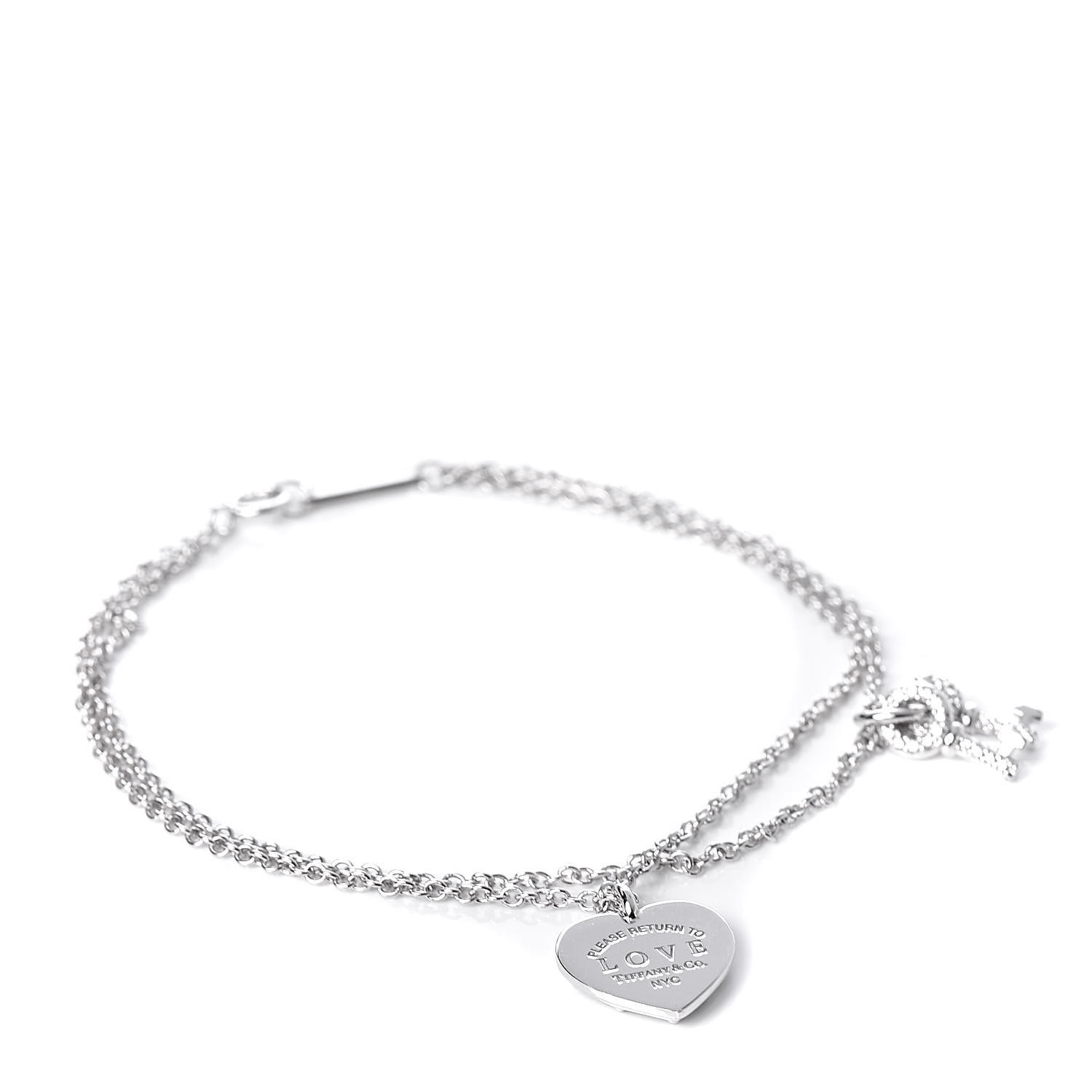 tiffany heart tag key bracelet