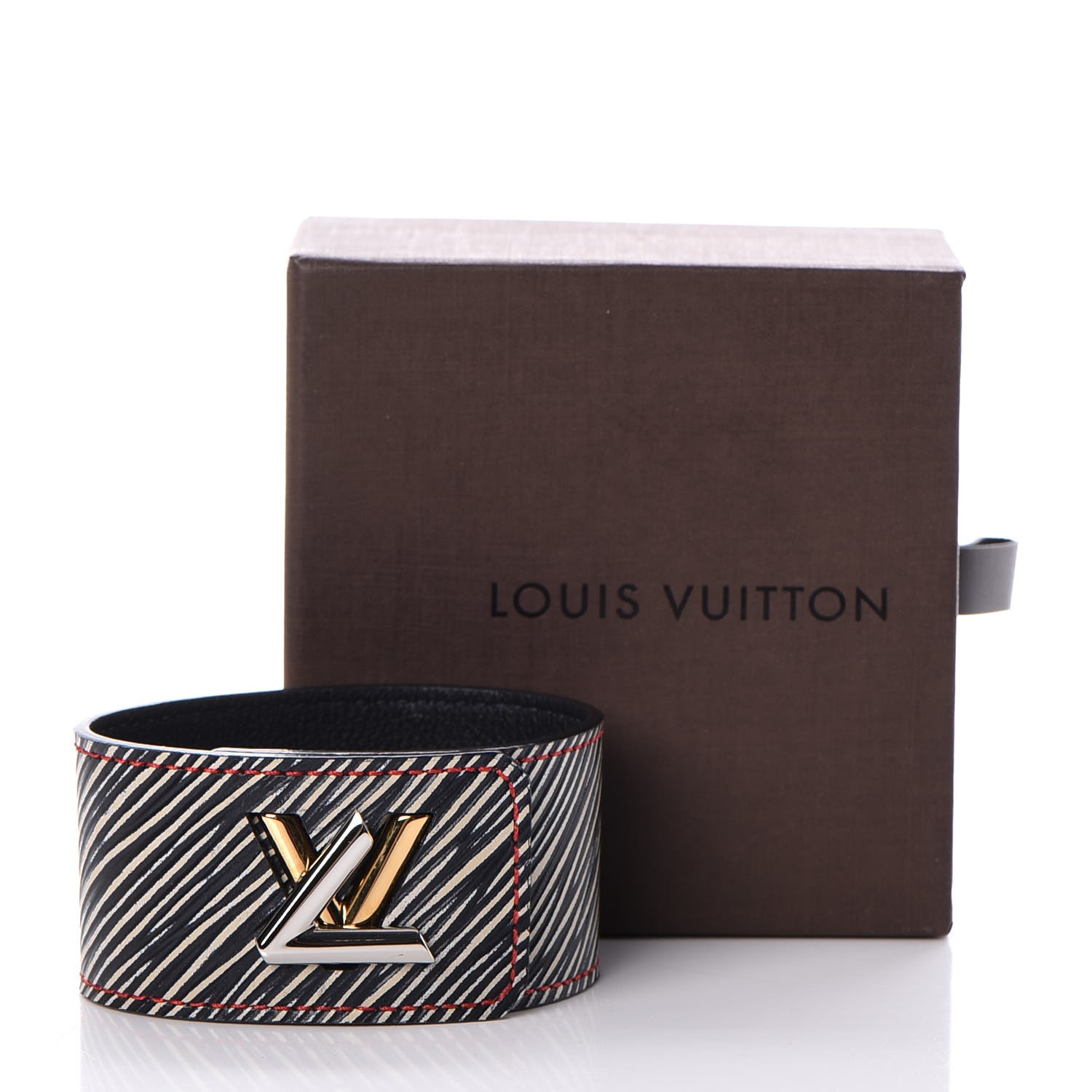 LOUIS VUITTON Epi Twist It Cuff Bracelet 19 Denim Dark 272731