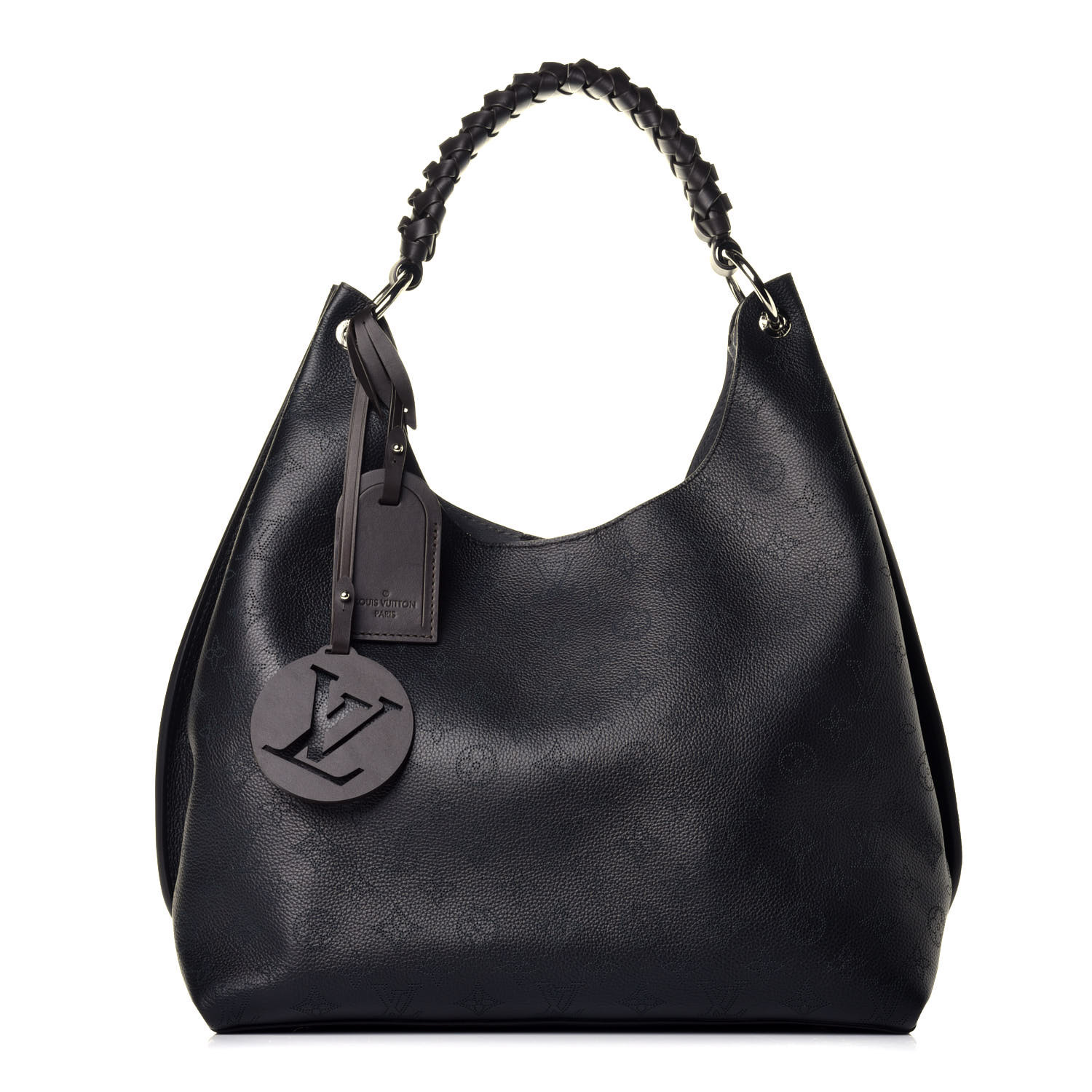 LOUIS VUITTON Mahina Carmel Hobo Black 751750 | FASHIONPHILE