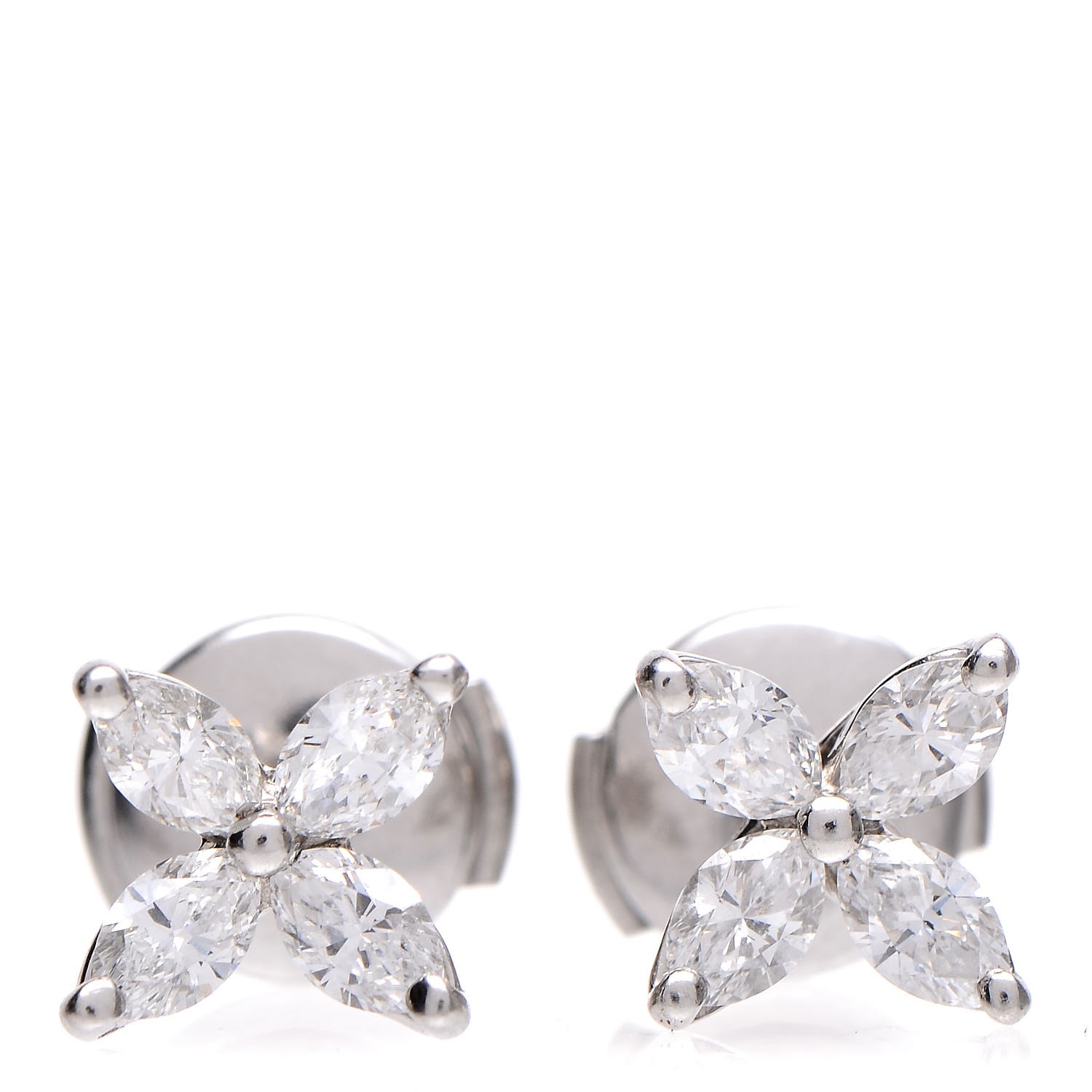 Tiffany Platinum Diamond 64ct Small Victoria Earrings 286645