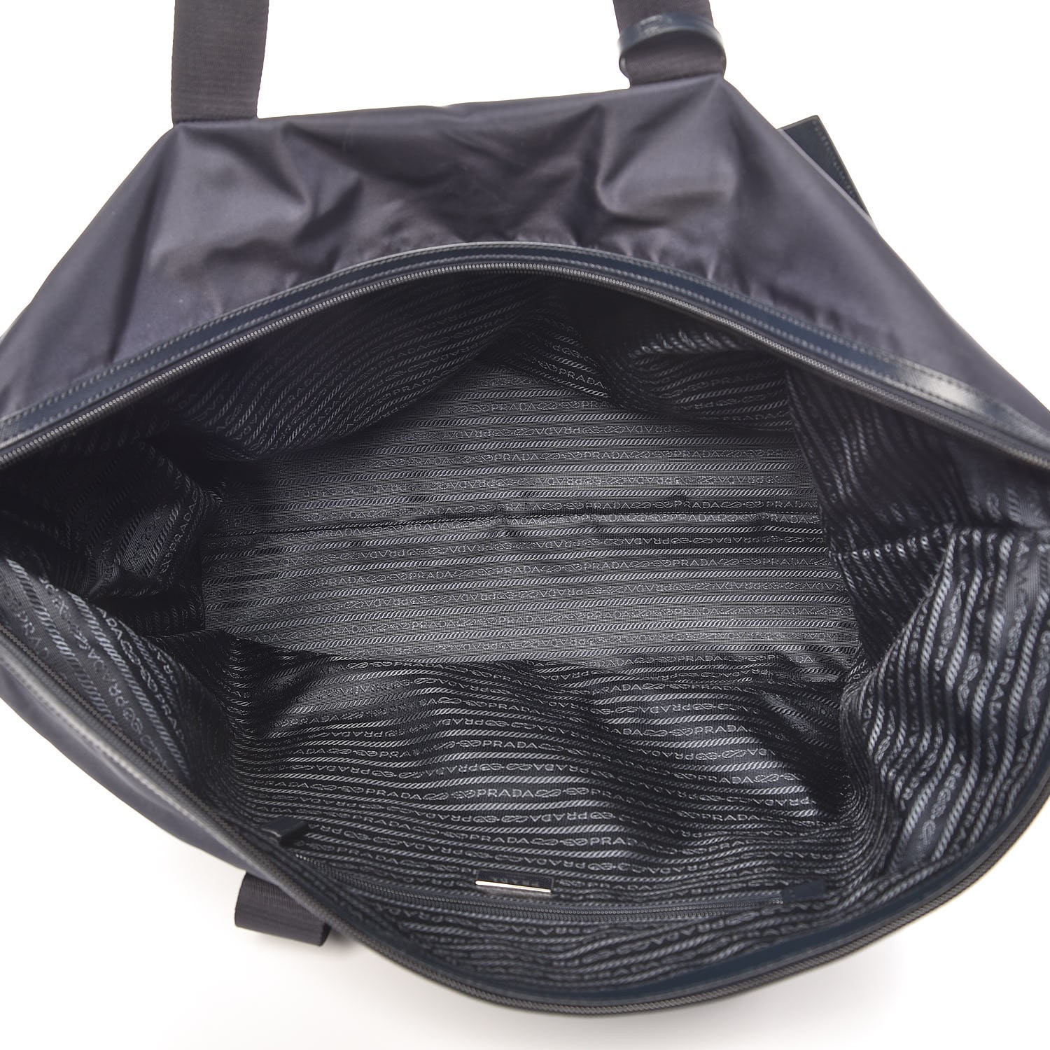 Prada Tessuto Nylon Saffiano Duffel Bag Bleu 276066 Prada Tessuto Nylon Saffiano Duffel Bag