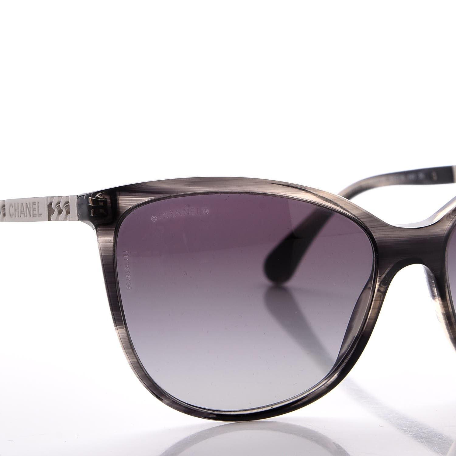 chanel round sunglasses with chain