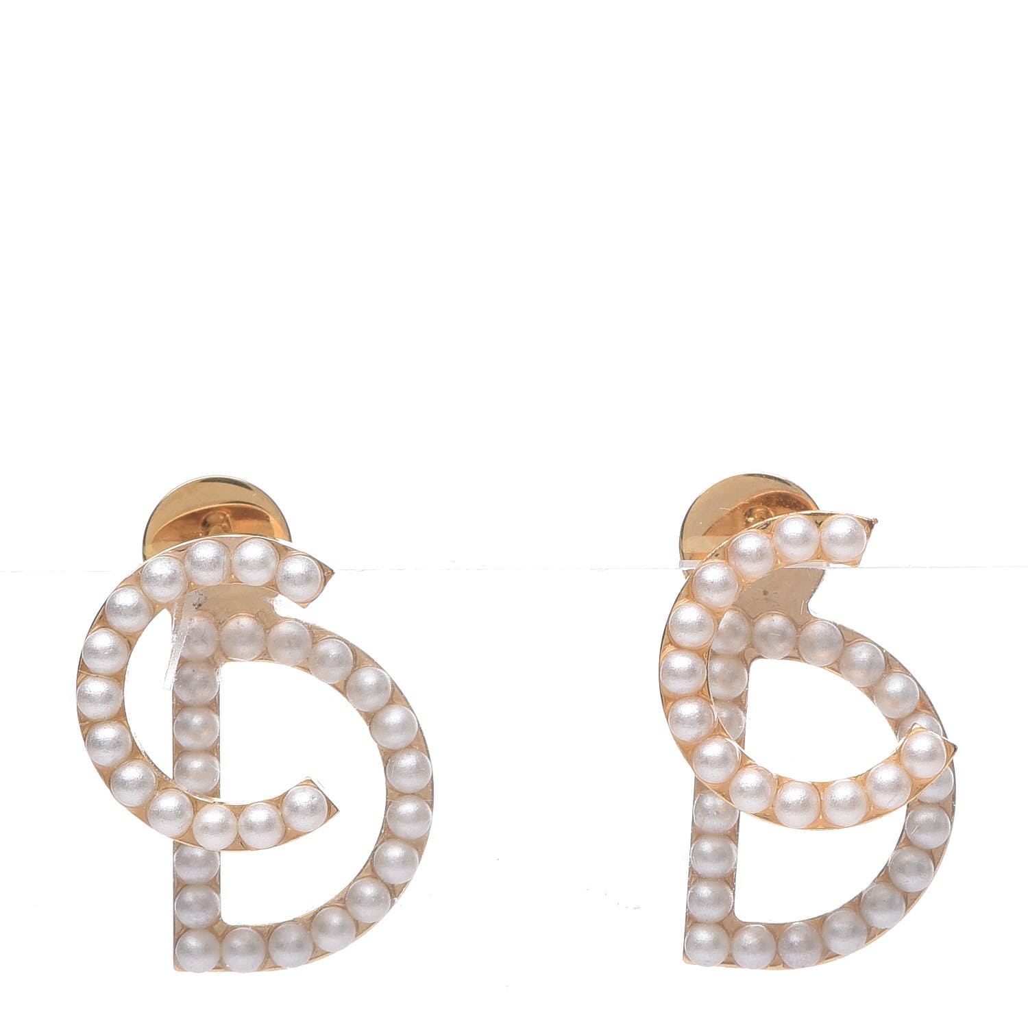 christian dior initial earrings