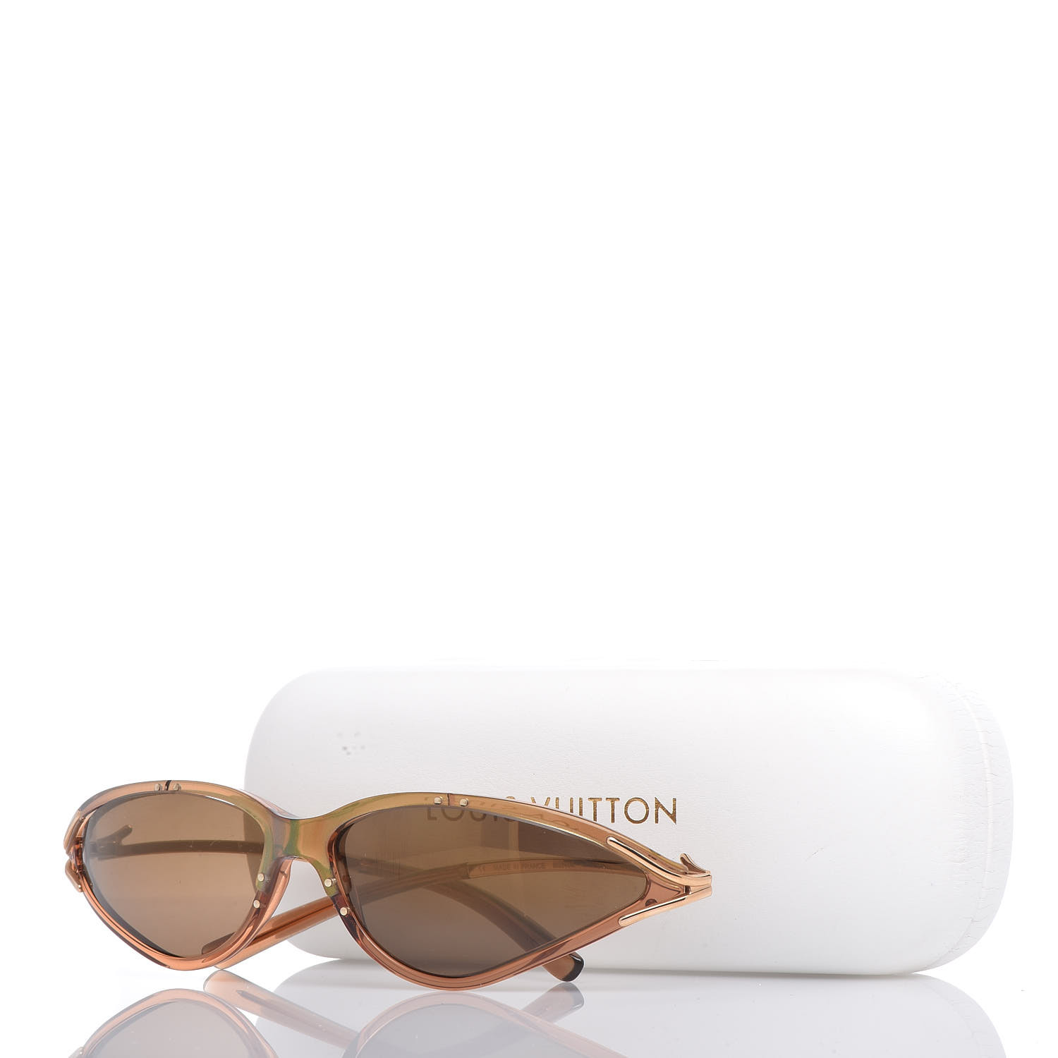 LOUIS VUITTON Cat Eye Sunglasses M92409 Gold 409256