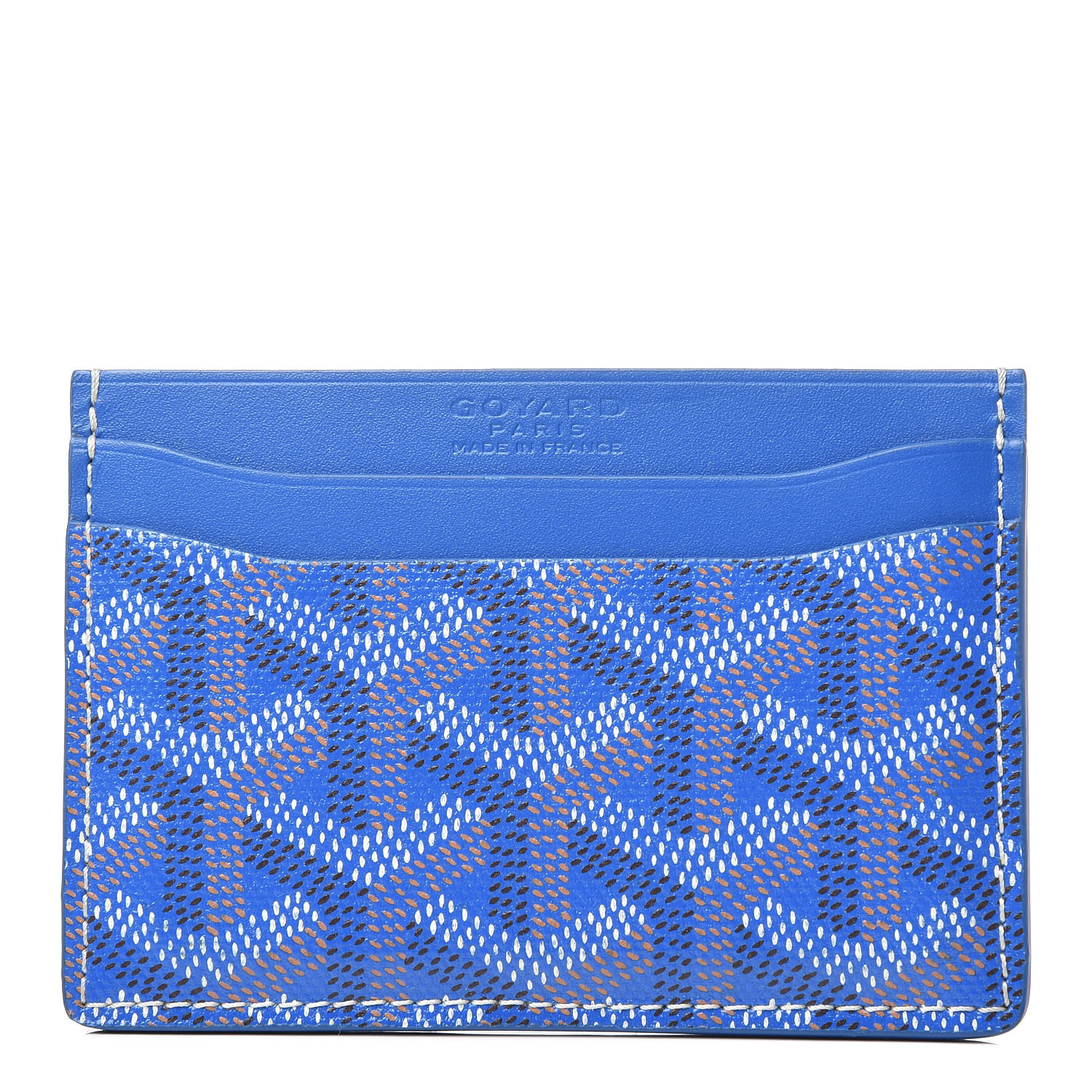 goyard card holder blue