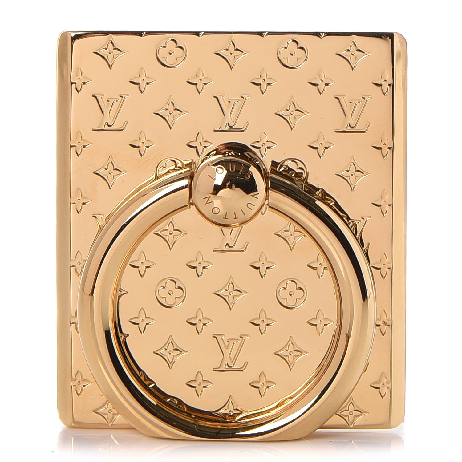 LOUIS VUITTON Nanogram Phone Ring Holder Gold 280730