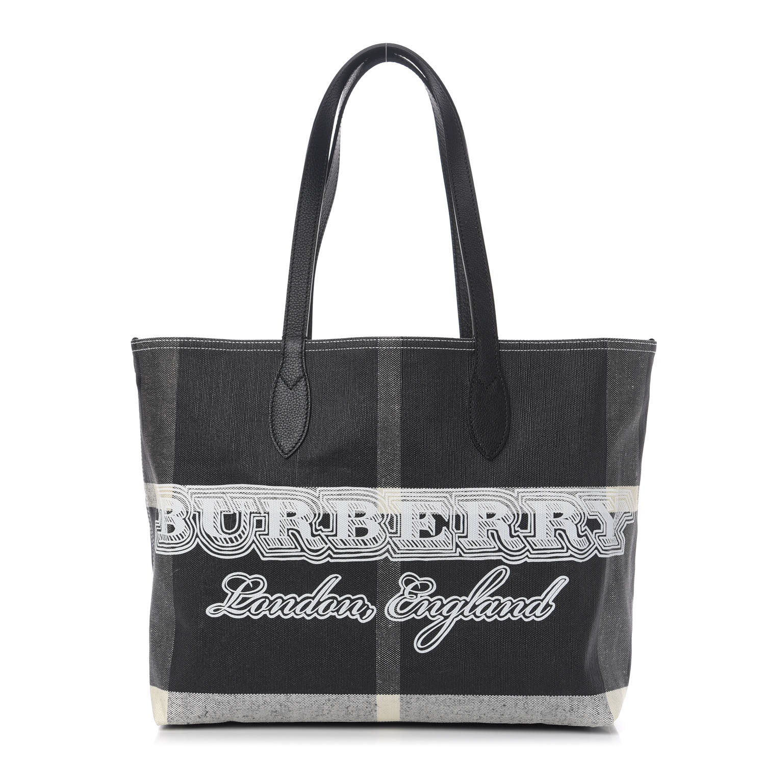 burberry coated canvas tote