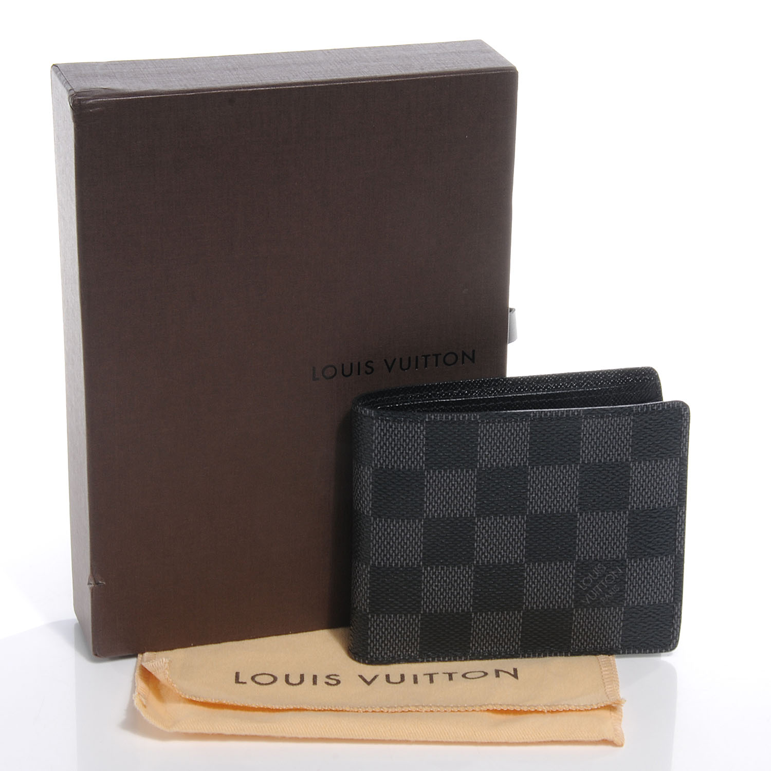 LOUIS VUITTON Damier Graphite Slender Mens Wallet 60409