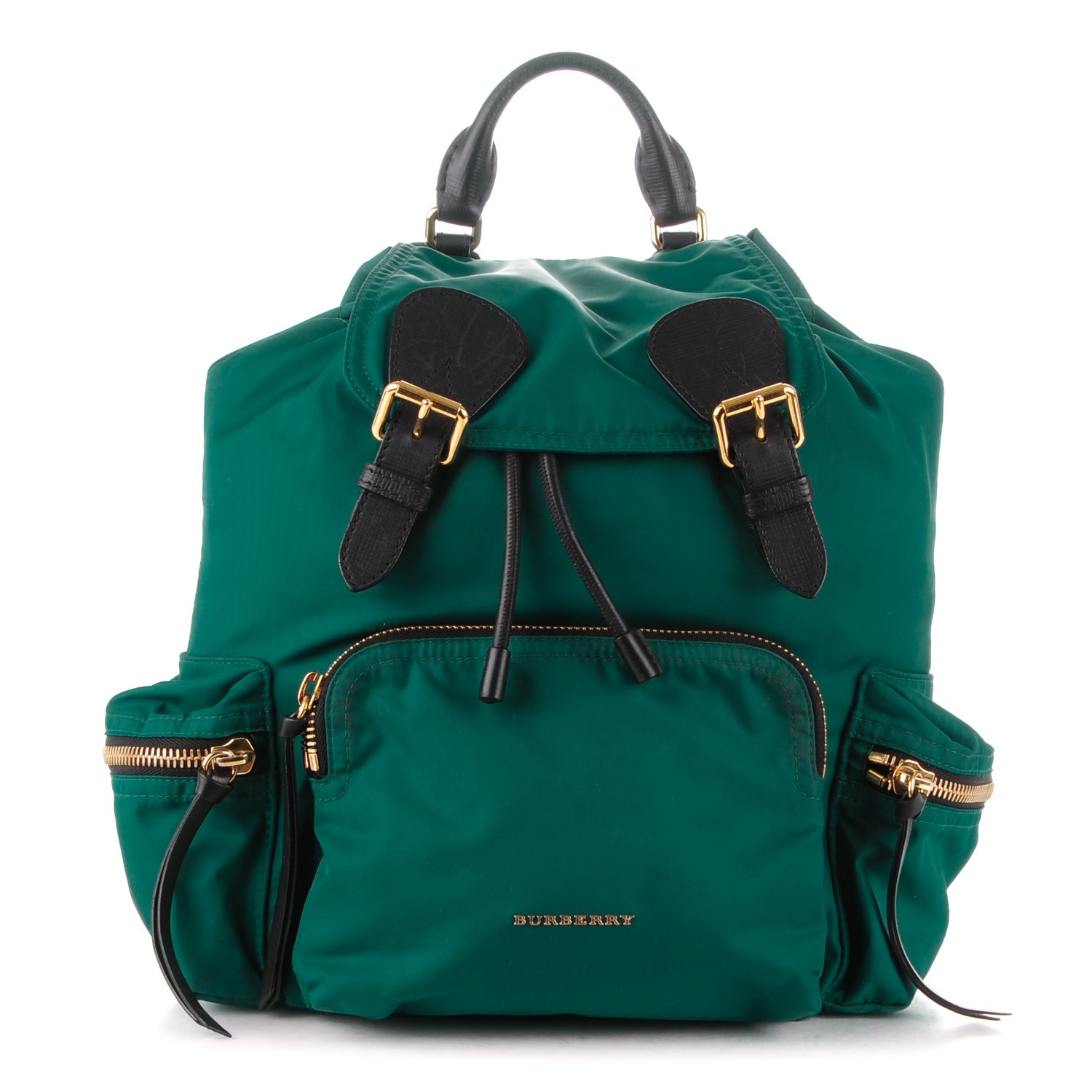 BURBERRY Nylon Medium Rucksack Backpack Pine Green 160186 | FASHIONPHILE