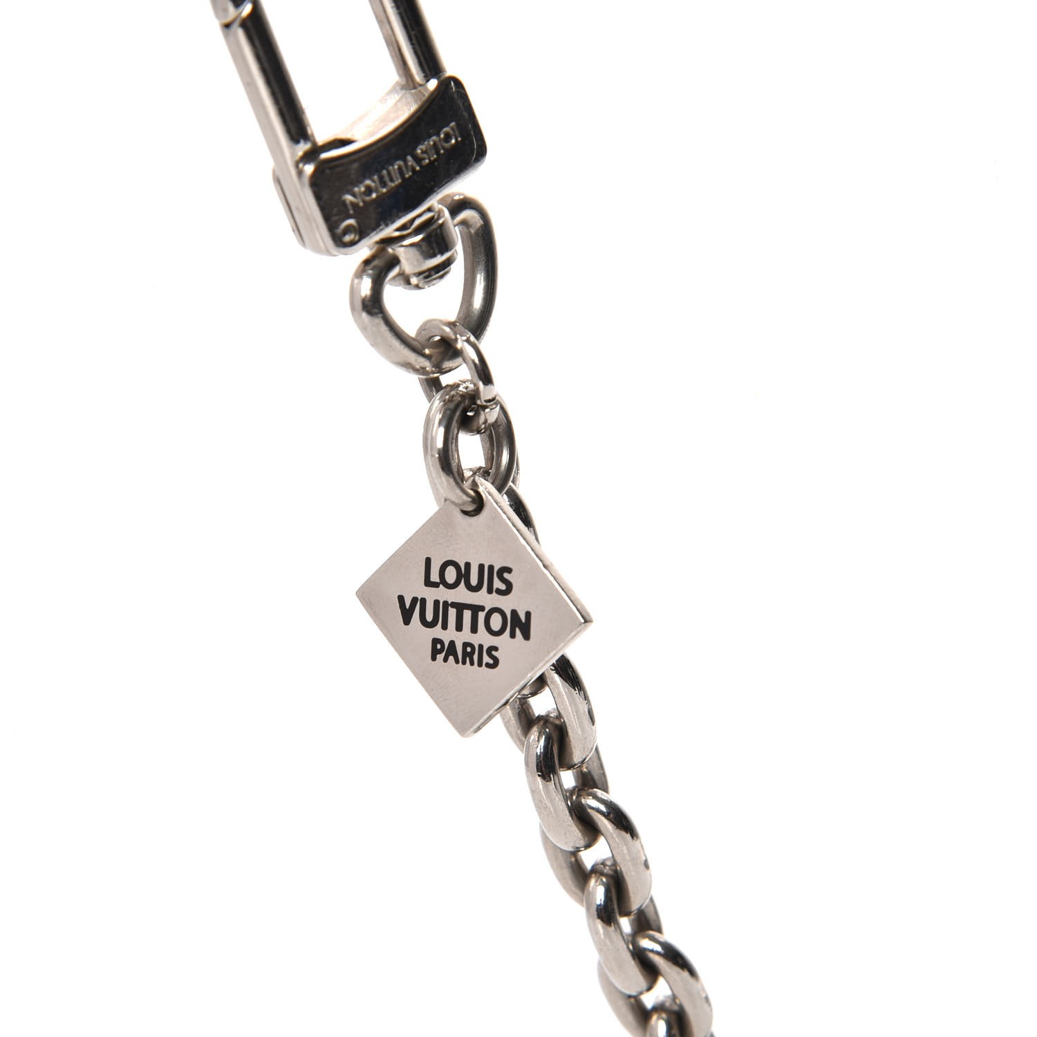 LOUIS VUITTON Mens XL Key Chain Silver 232264