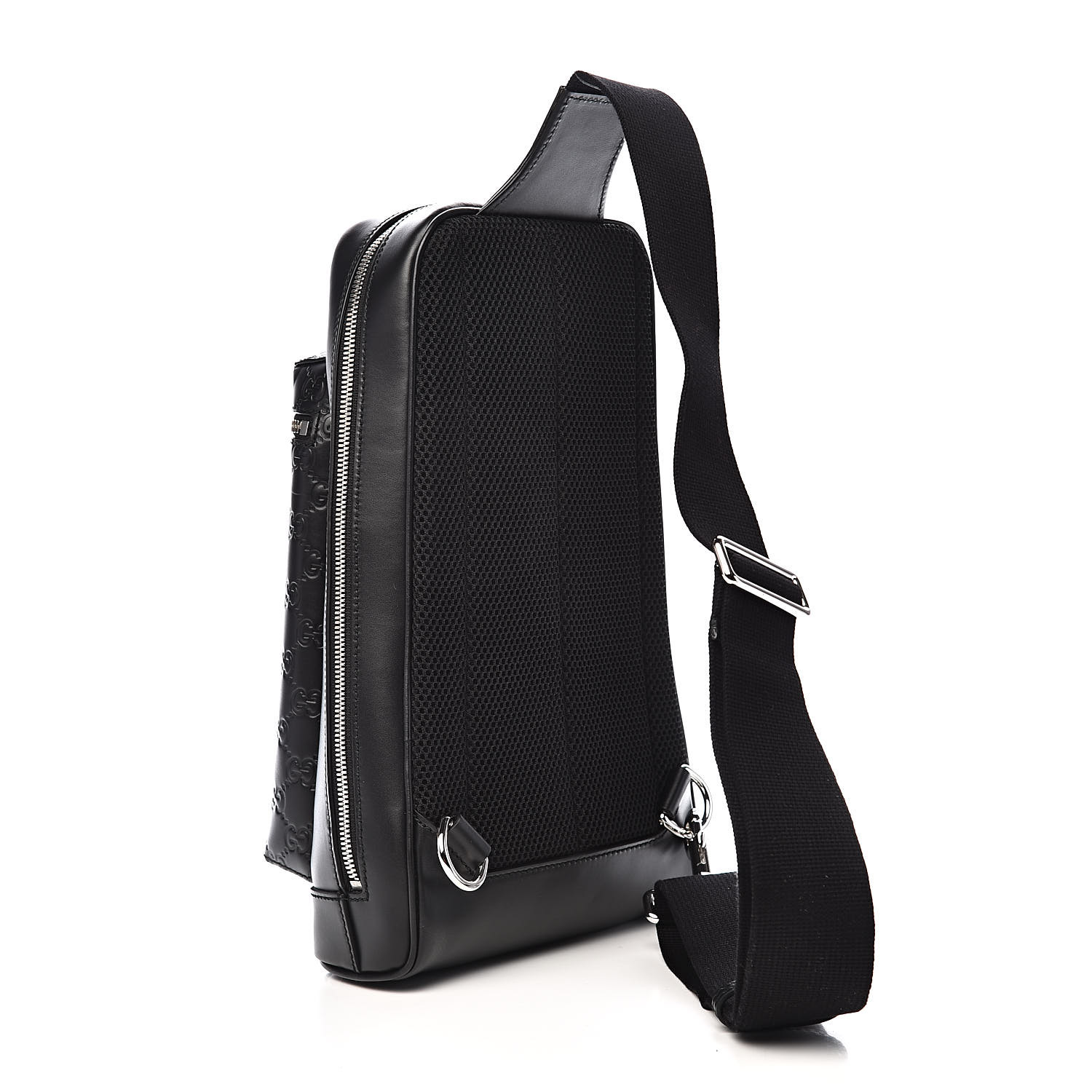 GUCCI Guccissima Sling Backpack Black 527170 | FASHIONPHILE