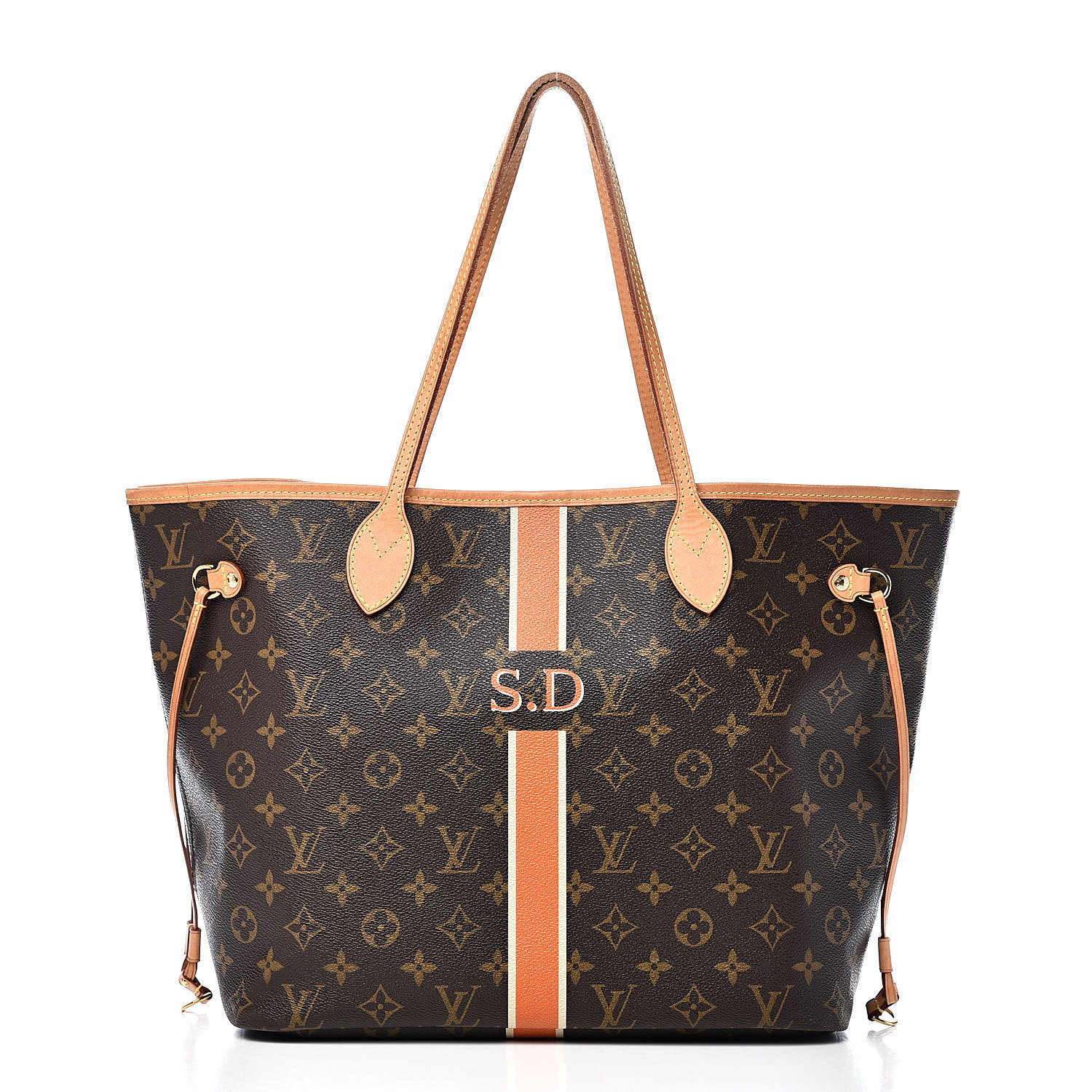 LOUIS VUITTON Monogram My LV Heritage Neverfull MM Orange and White 527596