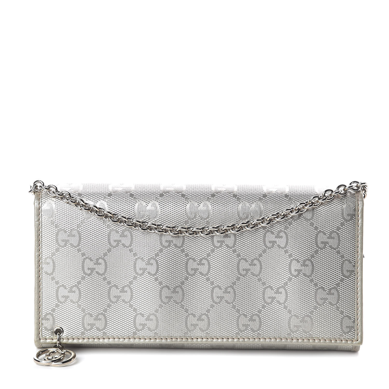 gucci silver clutch