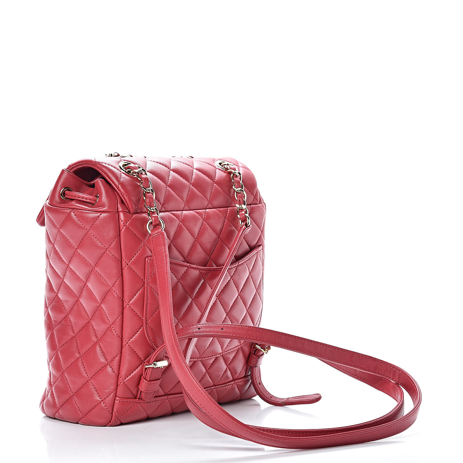 CHANEL Lambskin Quilted Small Urban Spirit Backpack Dark Pink 445962 ...