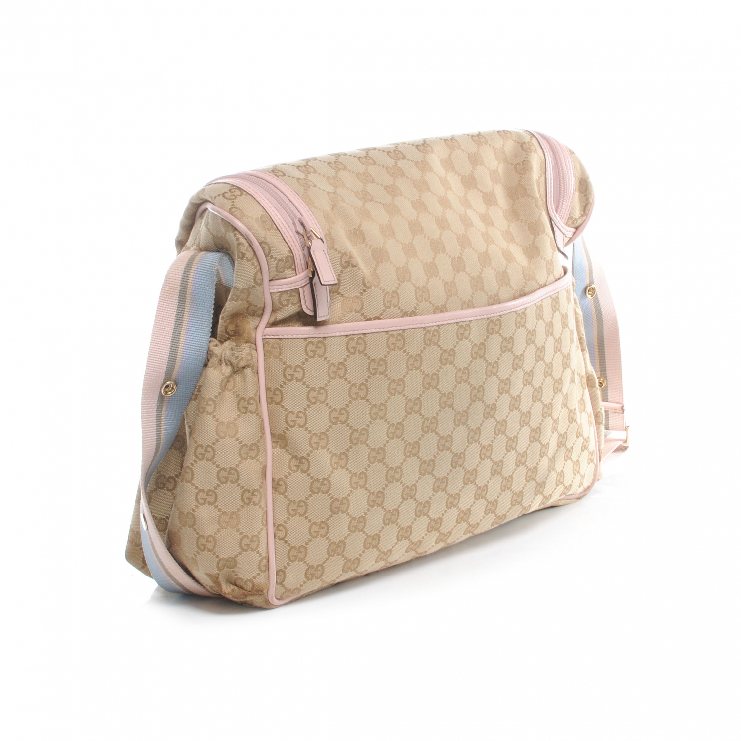 GUCCI Monogram Diaper Bag Pink 44118