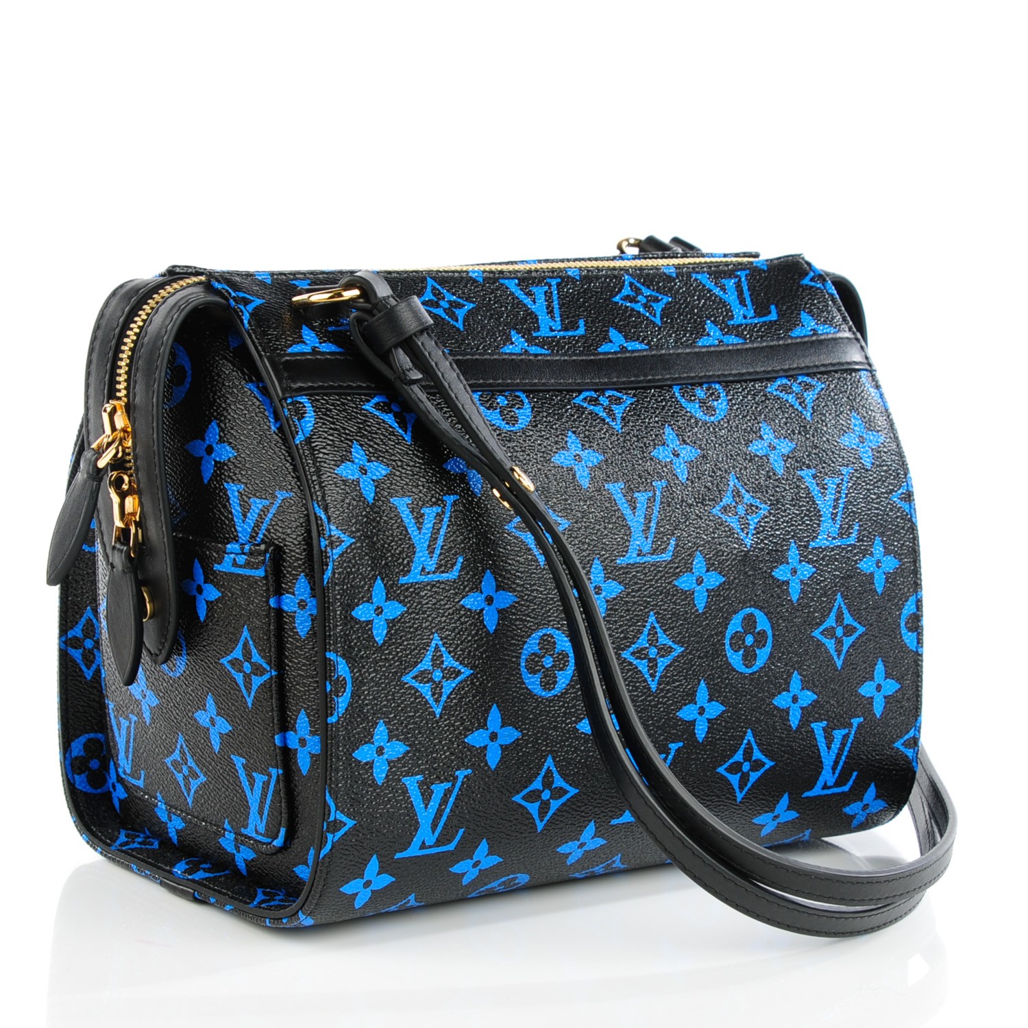 LOUIS VUITTON Colored Monogram Speedy Amazon PM Blue Black 132415