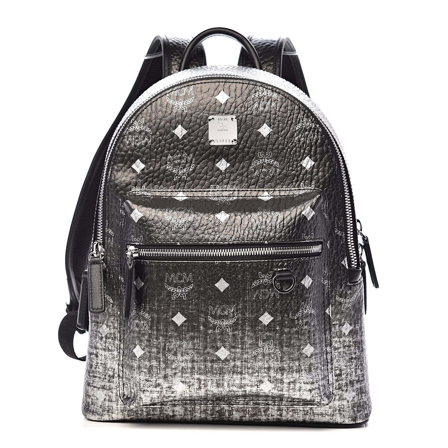 mcm backpack silver and black