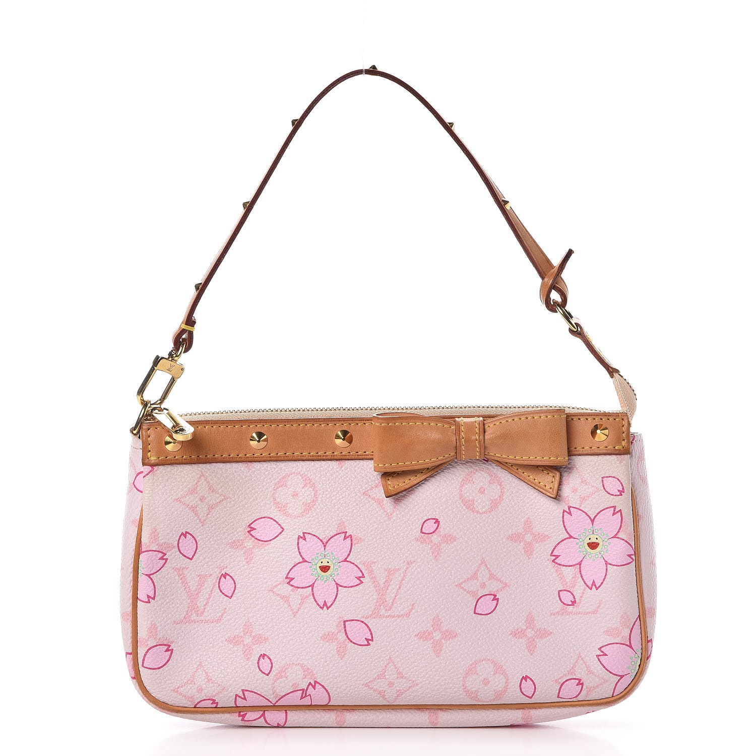 LOUIS VUITTON Monogram Cherry Blossom Pochette Accessories Pink 294180
