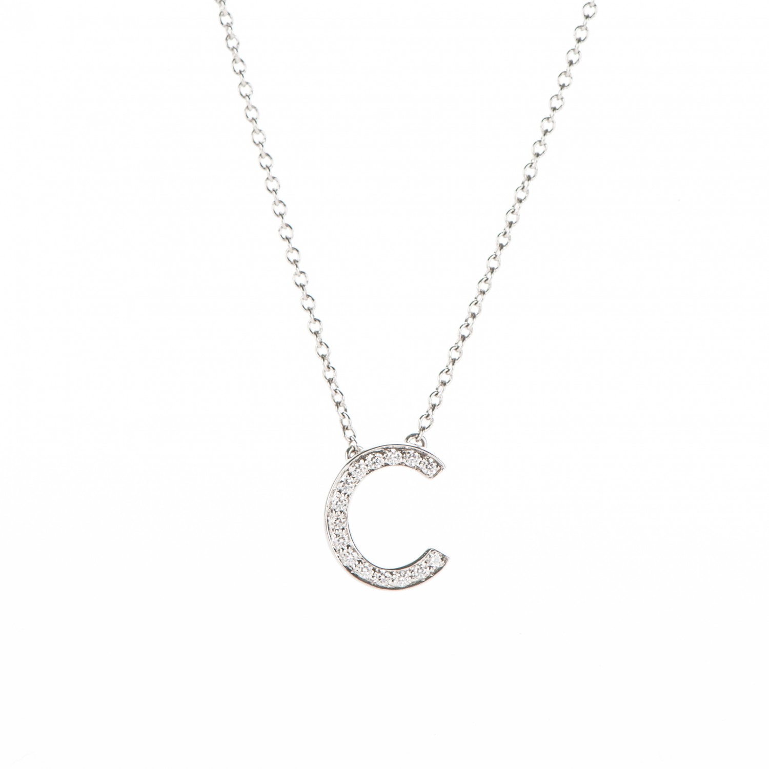 diamond initial necklace tiffany