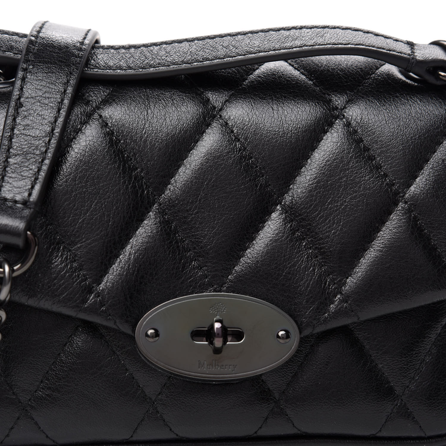 mulberry darley quilted black