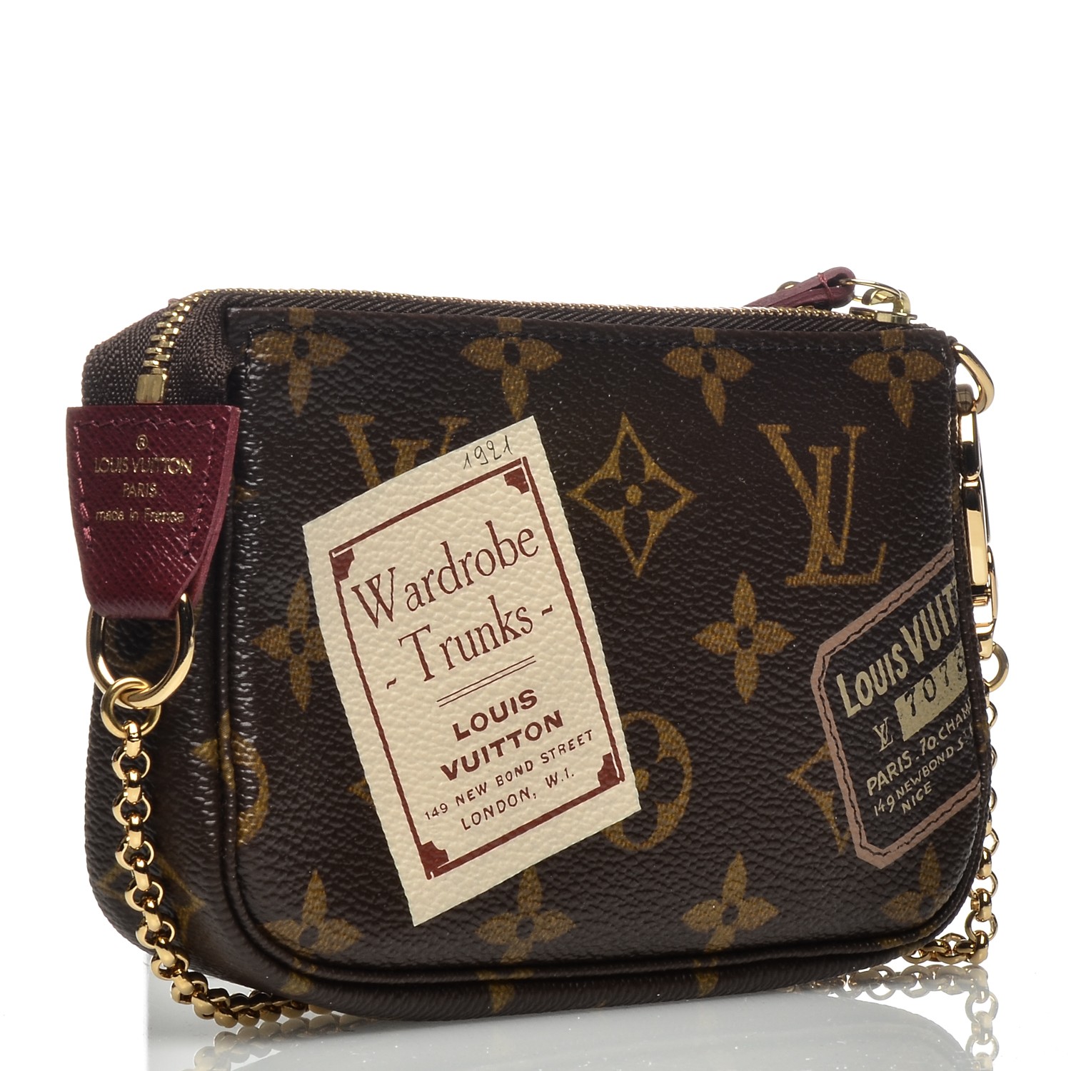 LOUIS VUITTON Monogram Stamp Mini Pochette Accessories 193454