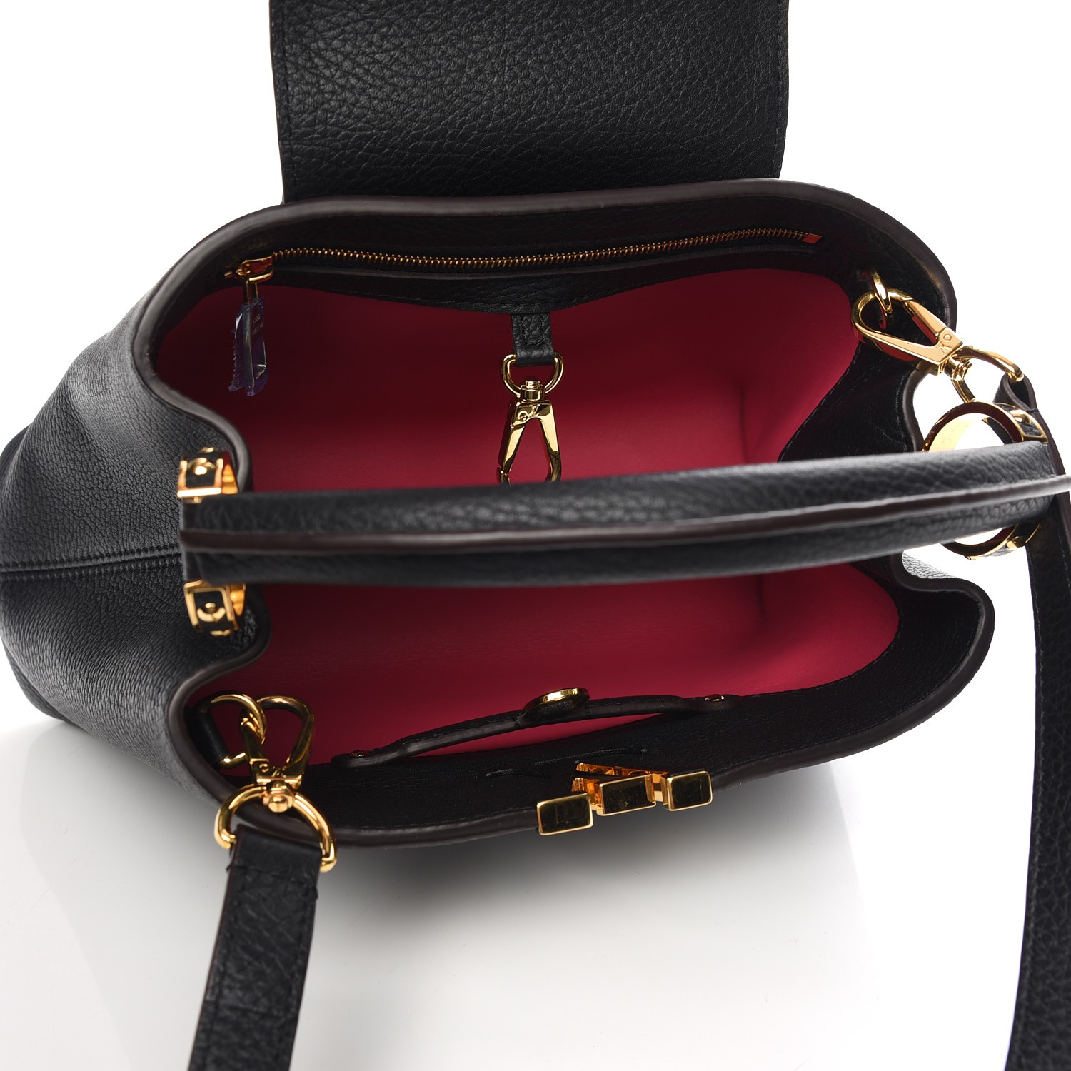 LOUIS VUITTON Taurillon Capucines BB Black 209325