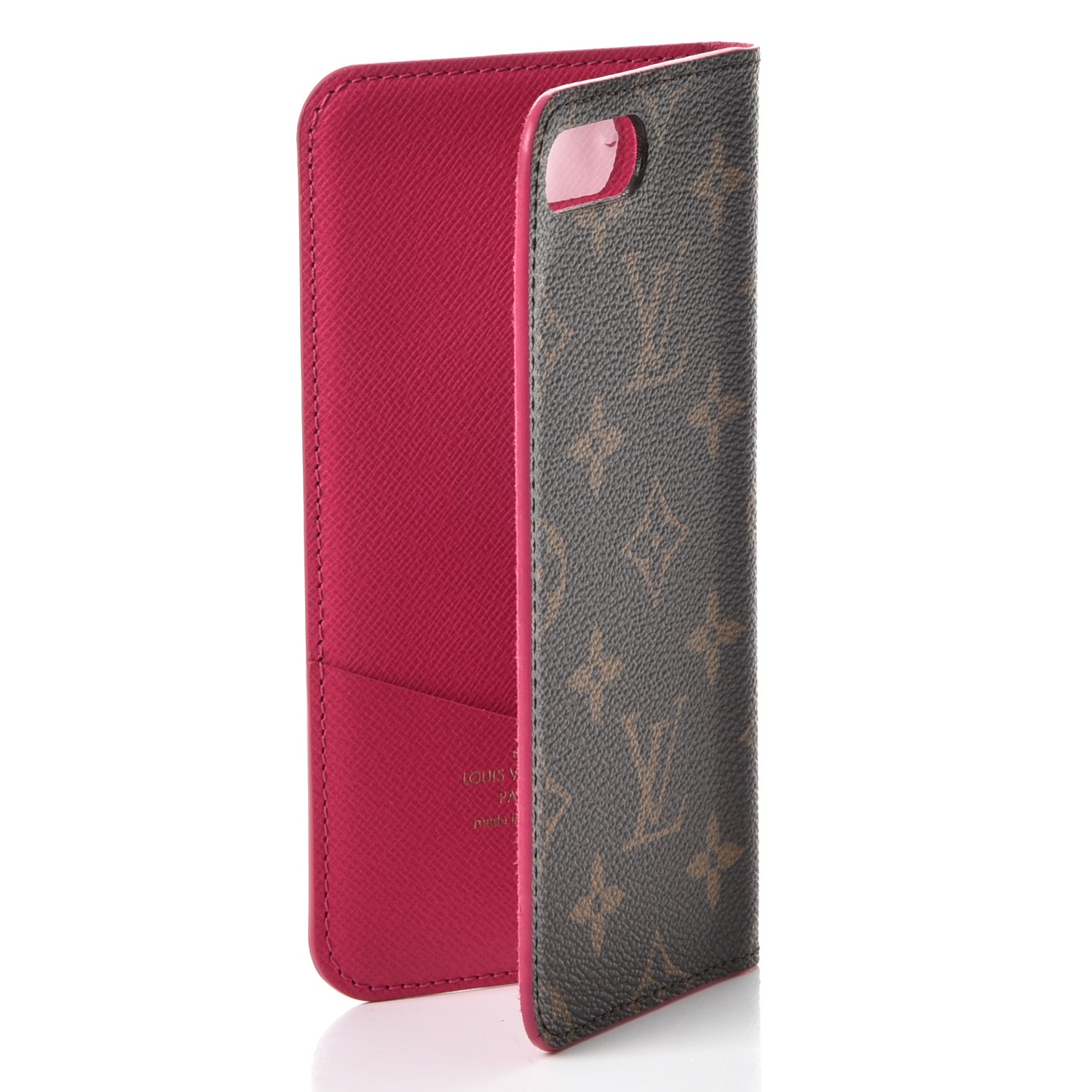 LOUIS VUITTON Monogram iPhone 7/8 Plus Folio Case Pink 296457