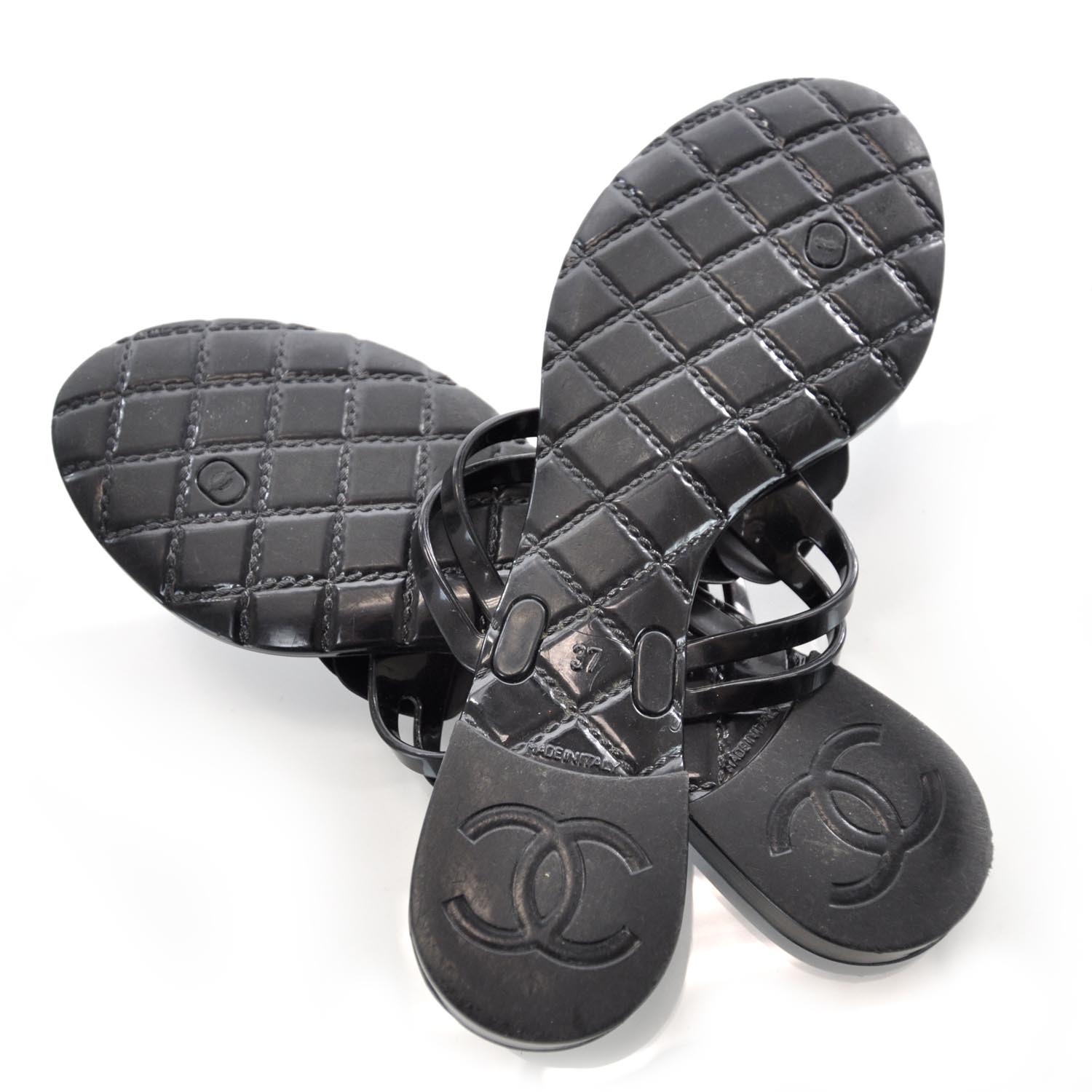 chanel jelly flip flops