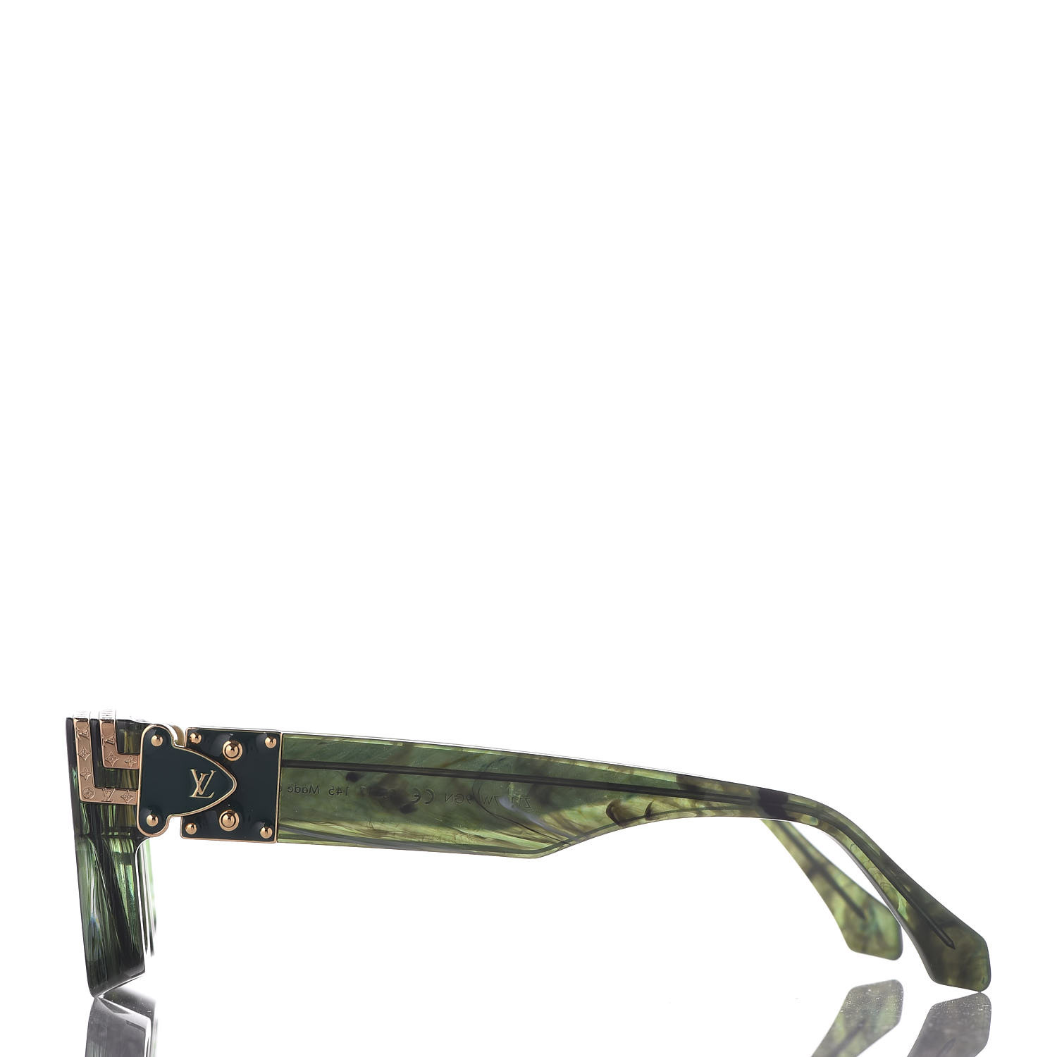 LOUIS VUITTON Acetate 1.1 Millionaires Z1167W Sunglasses Green Marble 356565