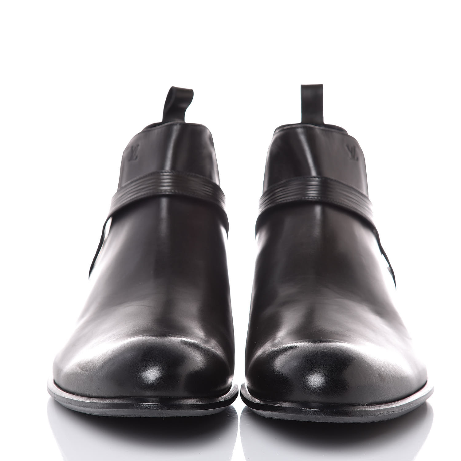LOUIS VUITTON Mens Calfskin Greenwich Chelsea Ankle Boots 12 Black 360874