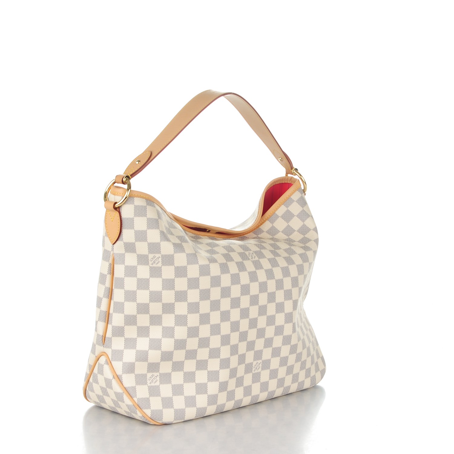 Pre-owned Delightful Damier Azur Pm Pink Lining