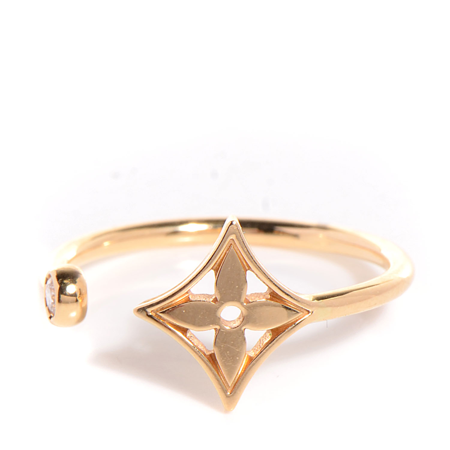 Louis Vuitton Idylle Blossom Ring, 3 Golds and Diamonds Gold. Size 51