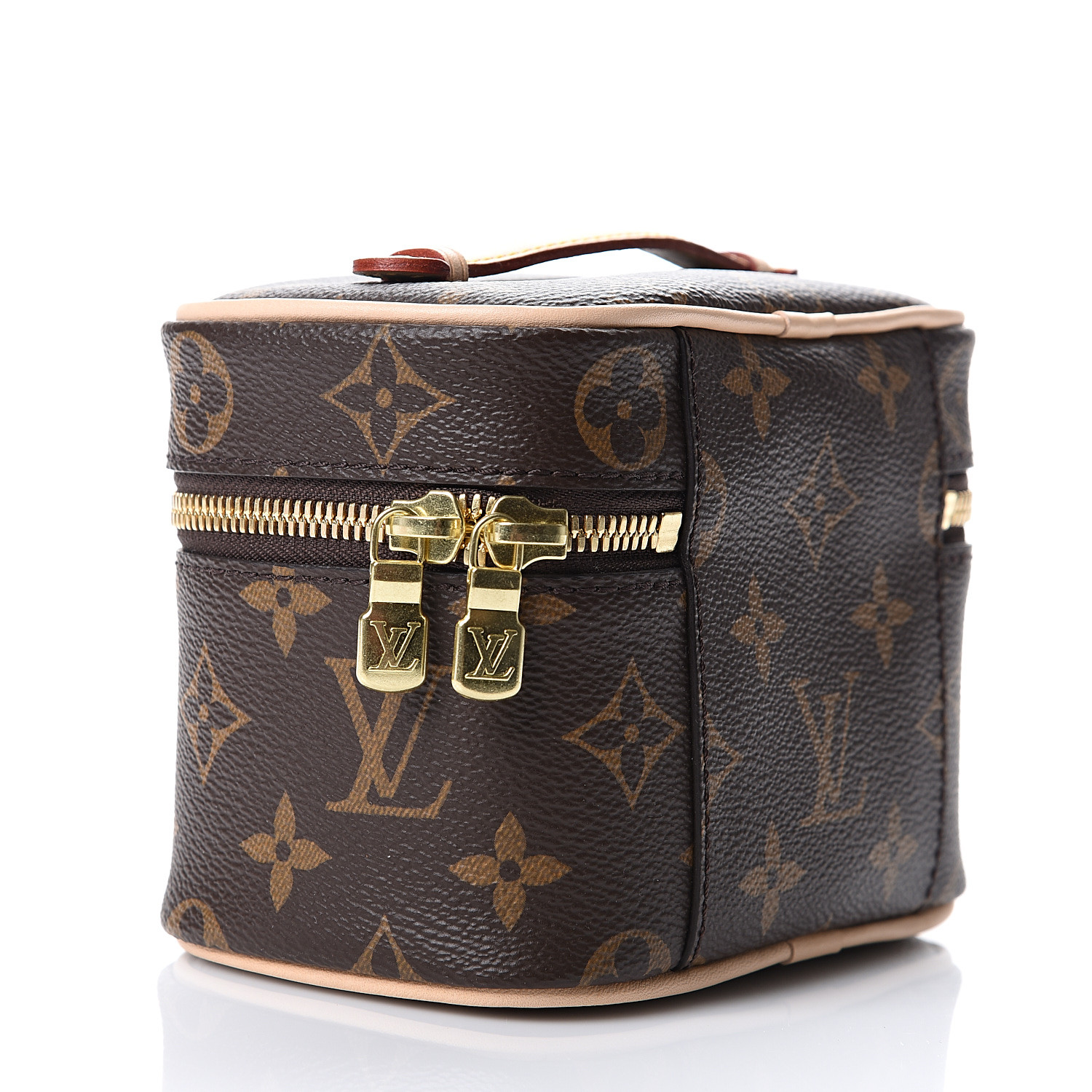 New Louis Vuitton Nice Nano Monogram Beige LV Logo Vanity Toiletry Bag