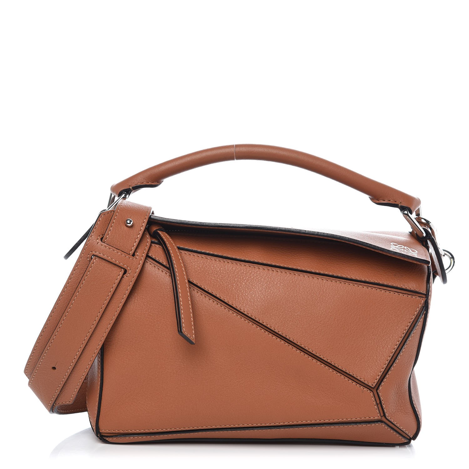 LOEWE Calfskin Small Puzzle Bag Tan 320076